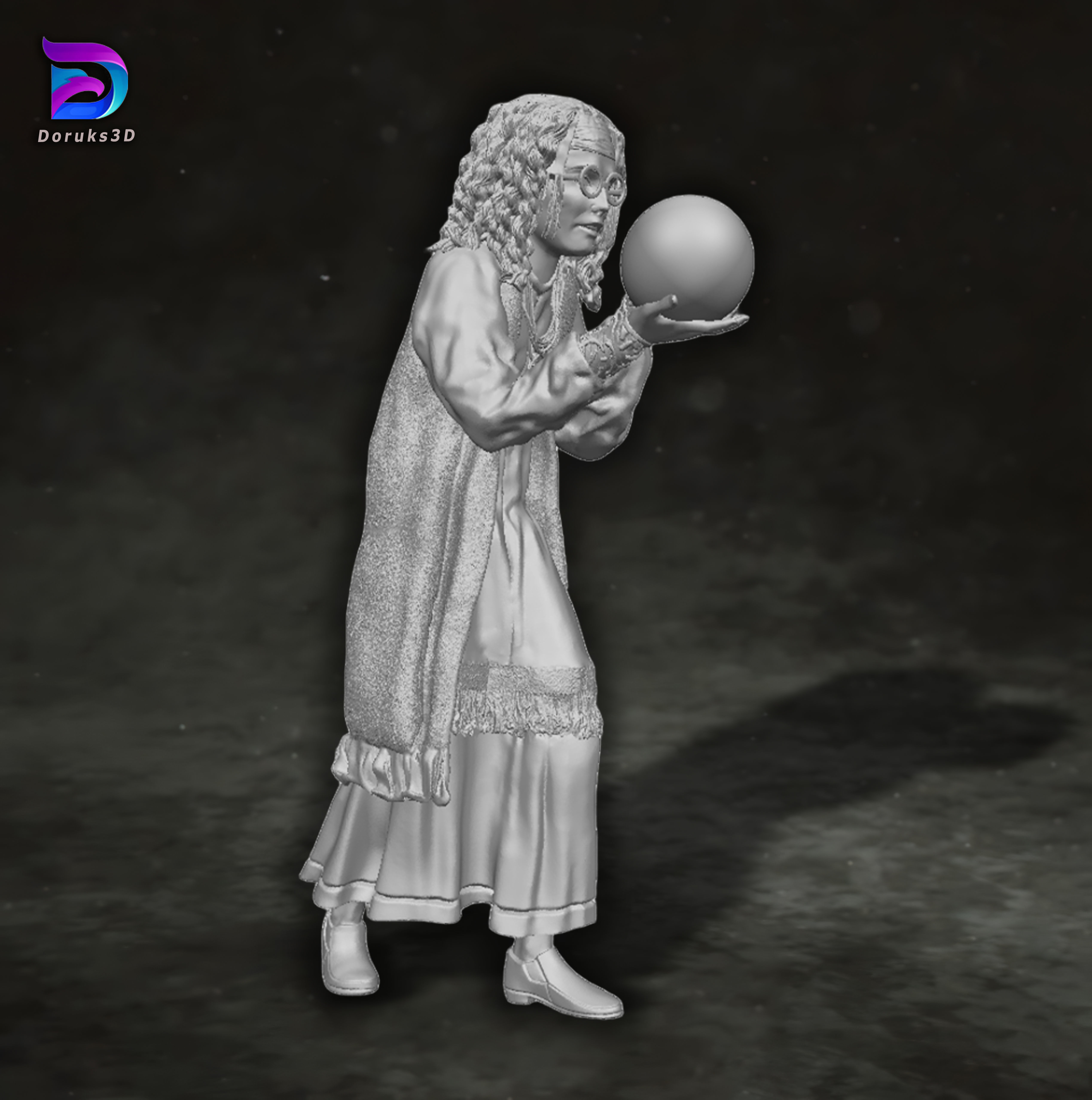Sybill Trelawney Harry Potter Action Figures Custom Action 3D print model_8