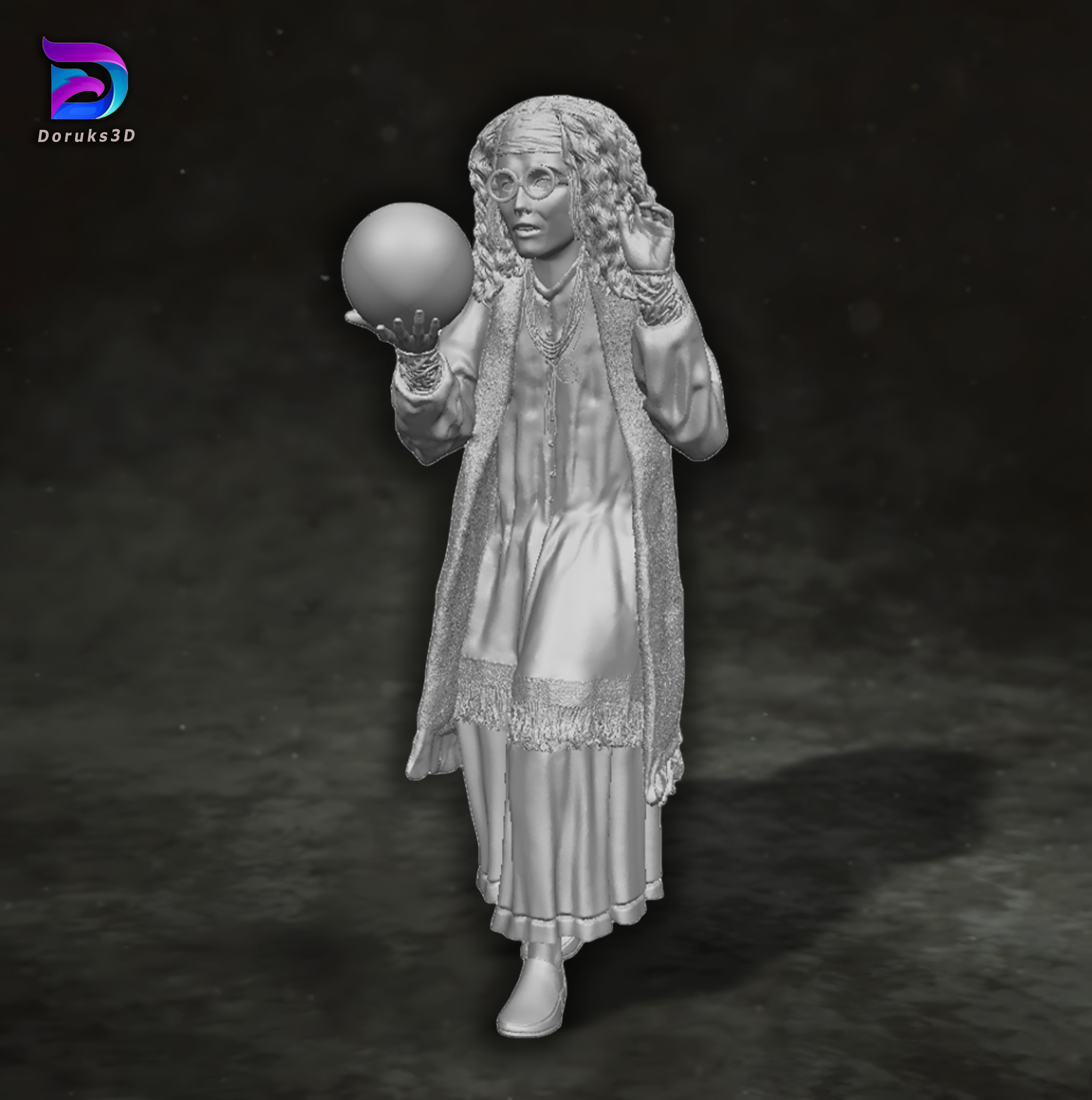 Sybill Trelawney Harry Potter Action Figures Custom Action 3D print model_2