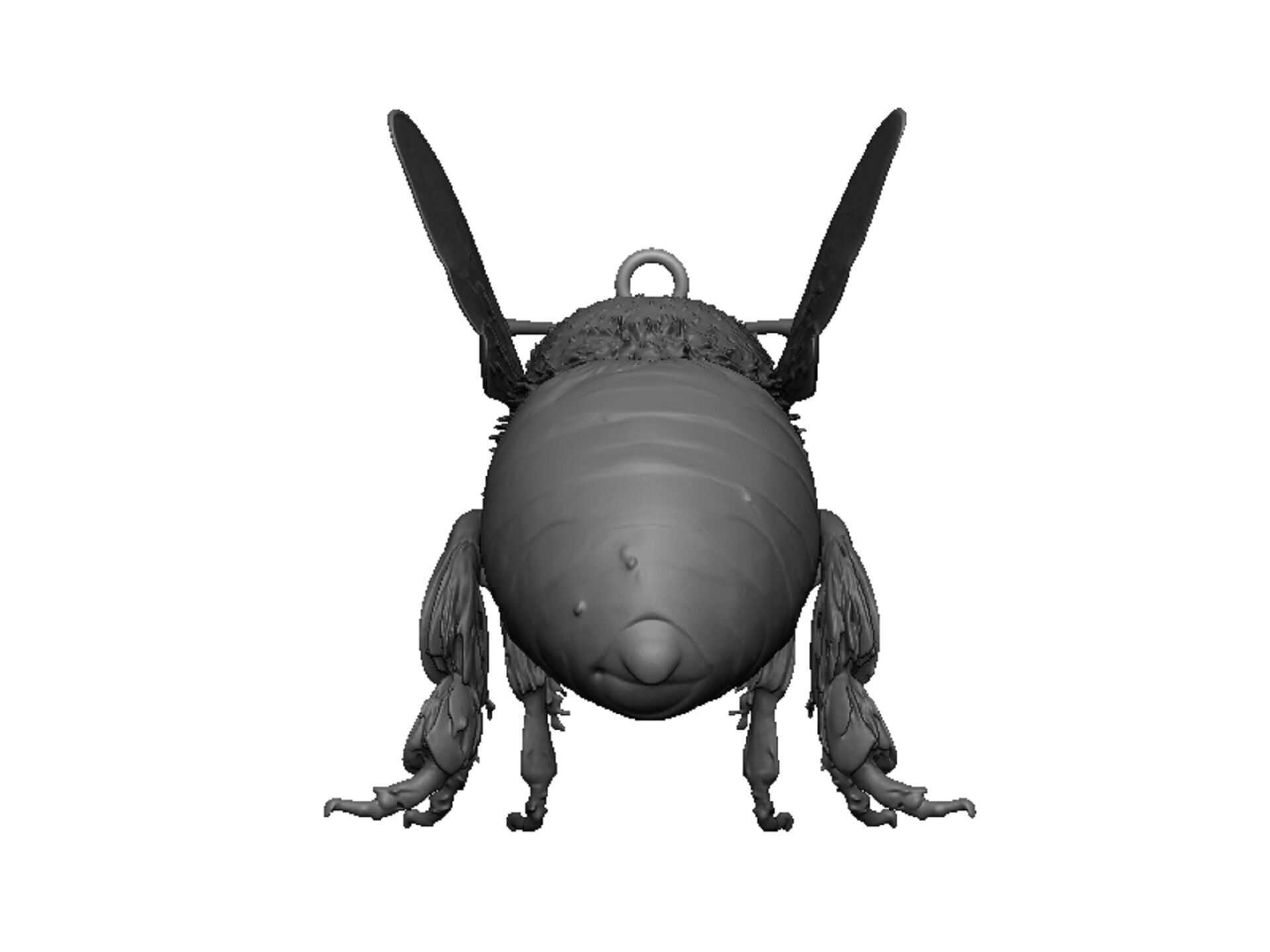 bee pendant 3D print model_5