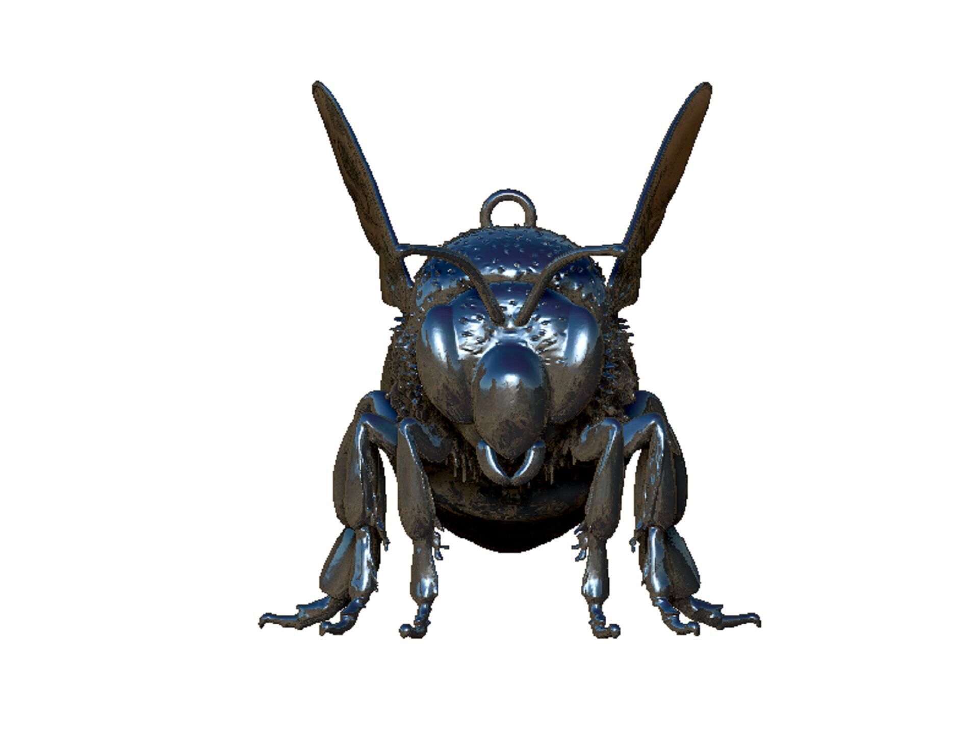 bee pendant 3D print model_6