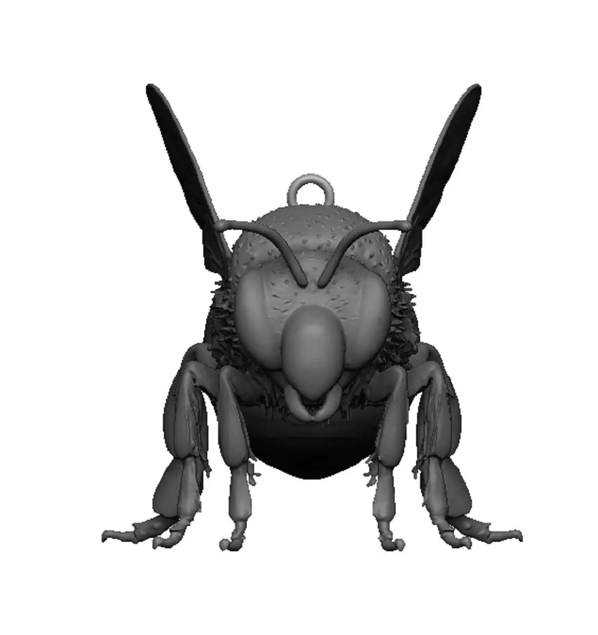 bee pendant 3D print model_0