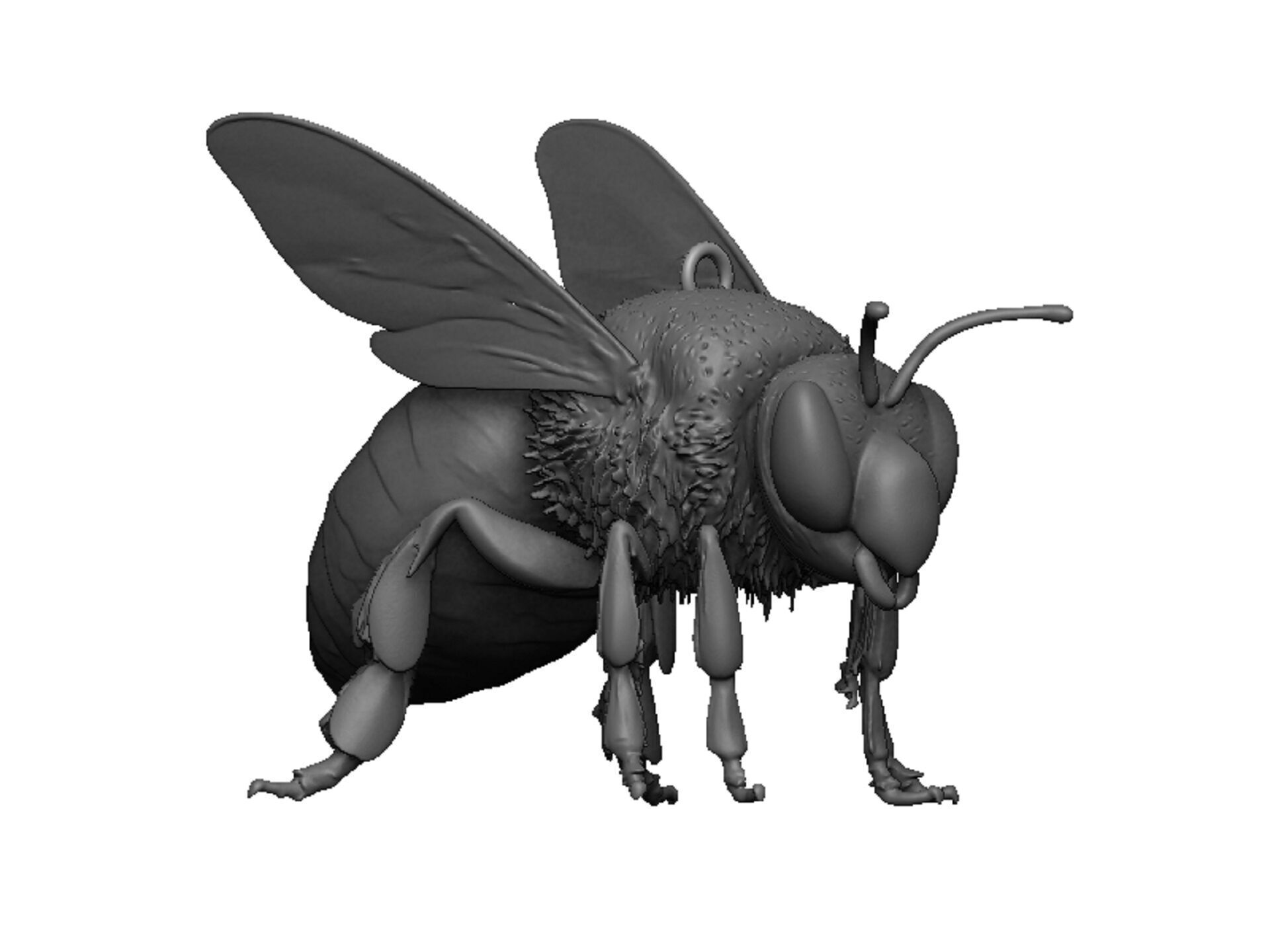 bee pendant 3D print model_1