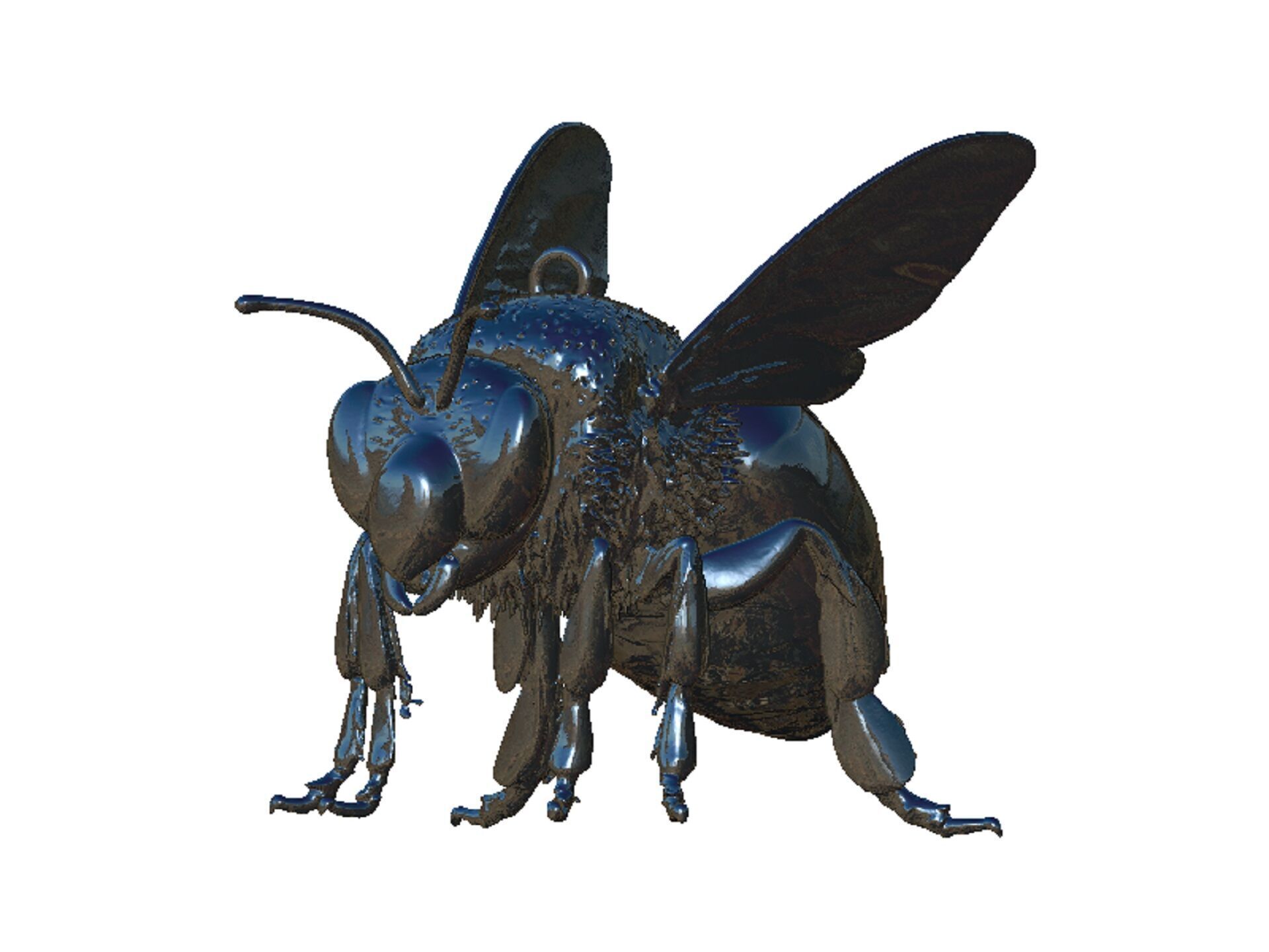 bee pendant 3D print model_8