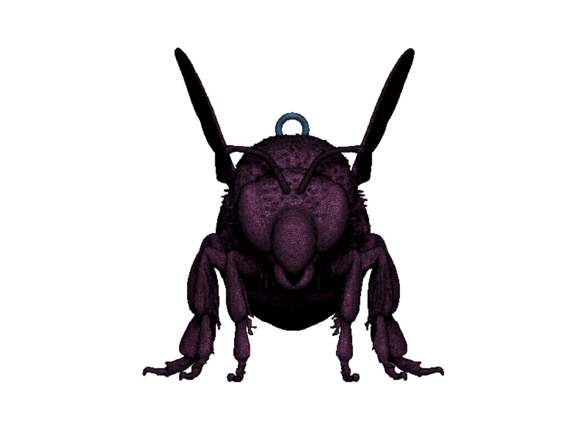 bee pendant 3D print model_11