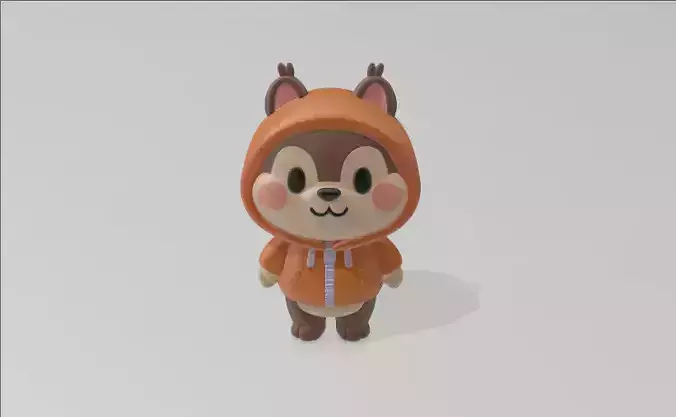 Anthropomorphic Squirrel Character