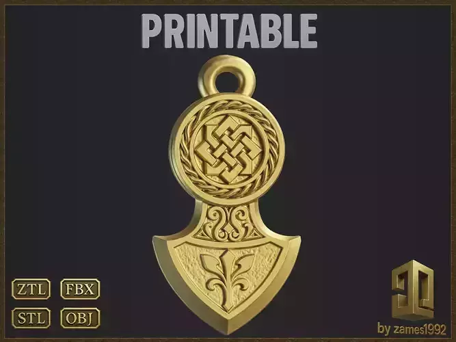 Celtic Slavic Medieval Pendant