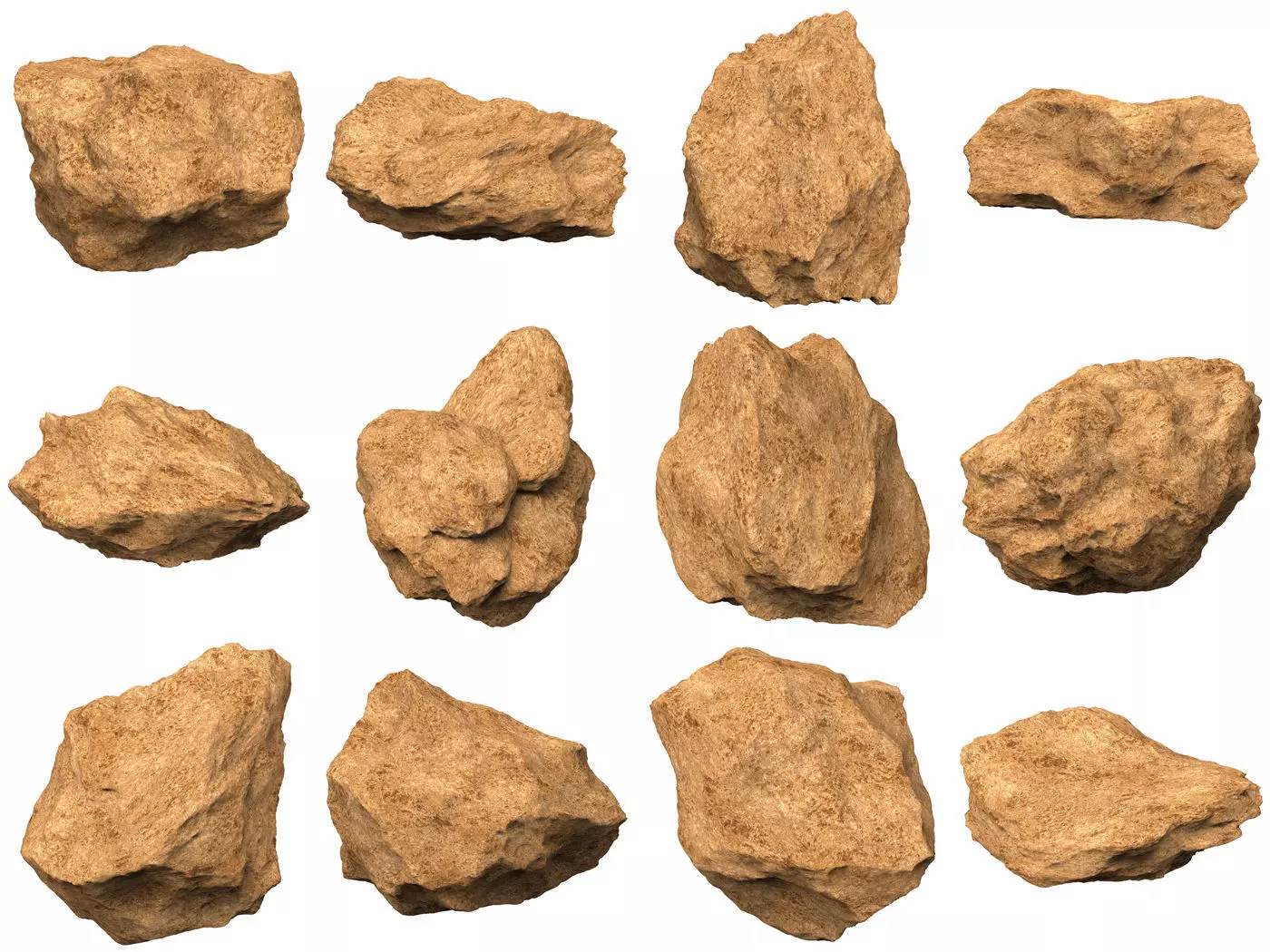 Desert Rock Collection 3D model_0