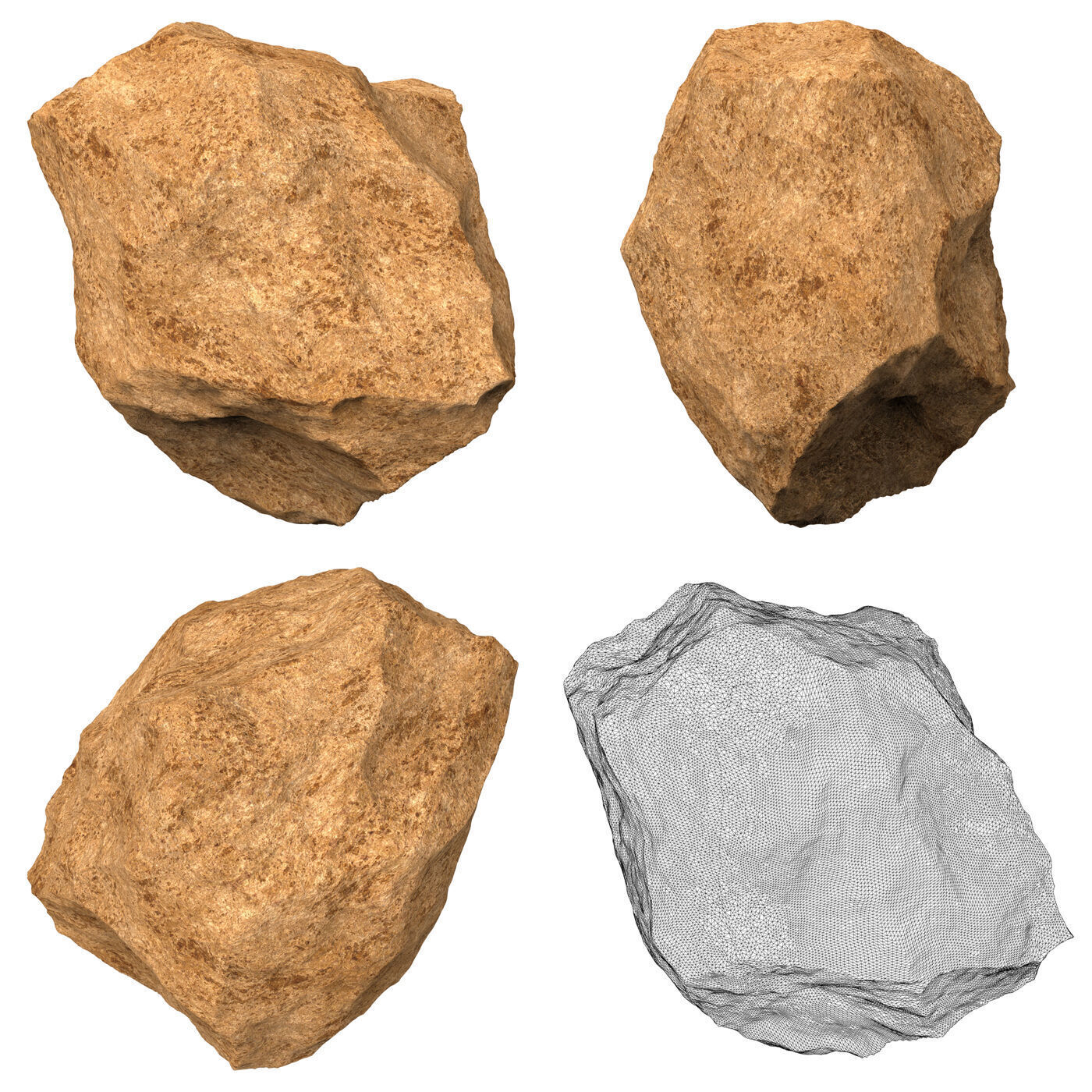 Desert Rock Collection 3D model_2
