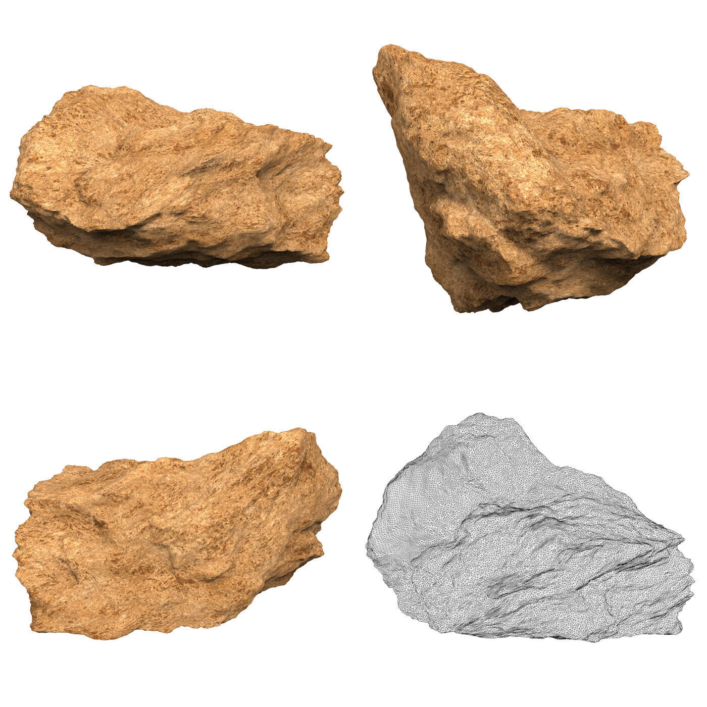 Desert Rock Collection 3D model_11