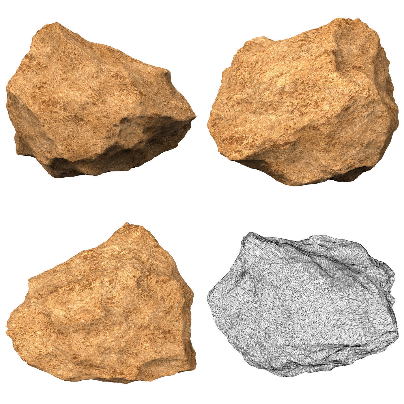 Desert Rock Collection 3D model_3