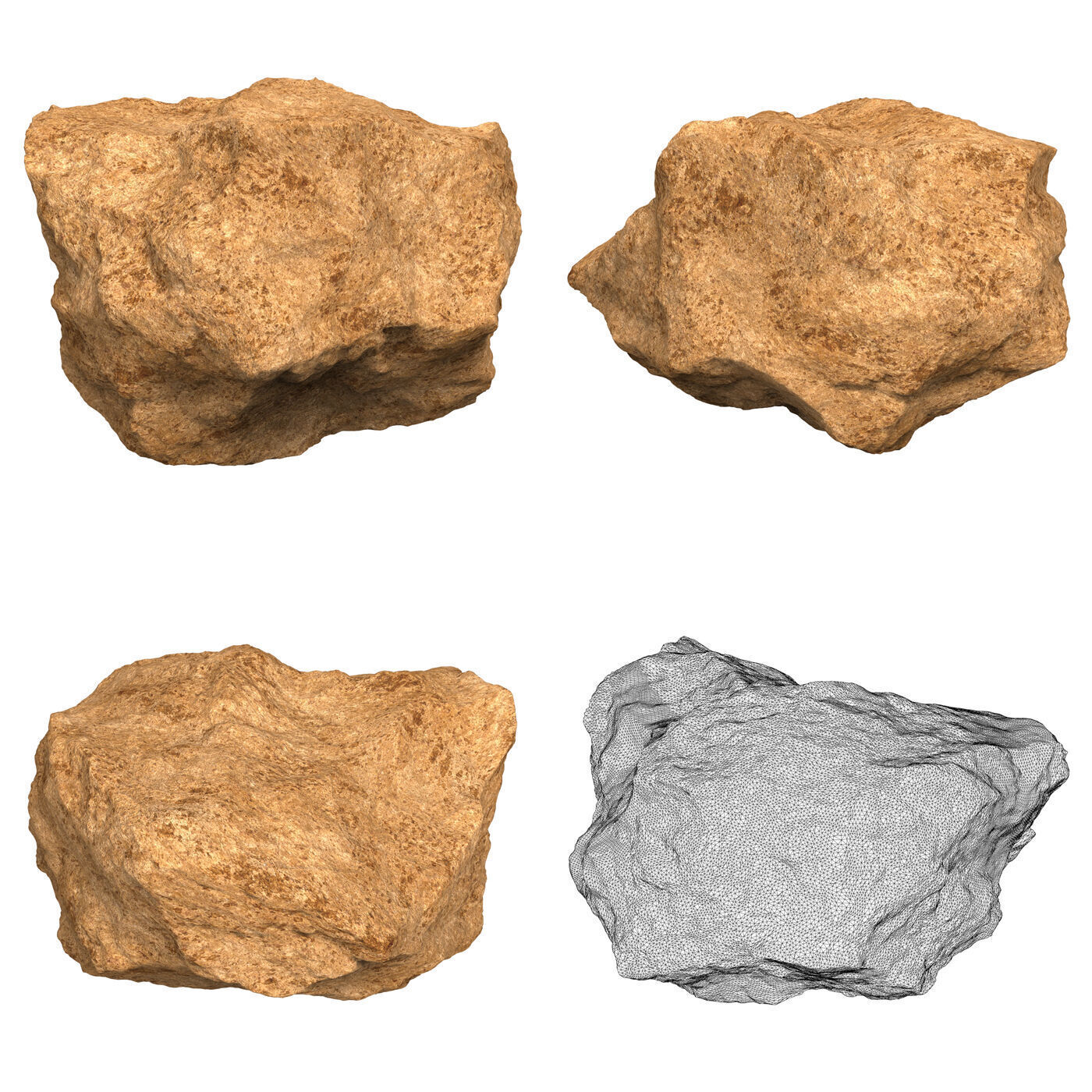 Desert Rock Collection 3D model_12