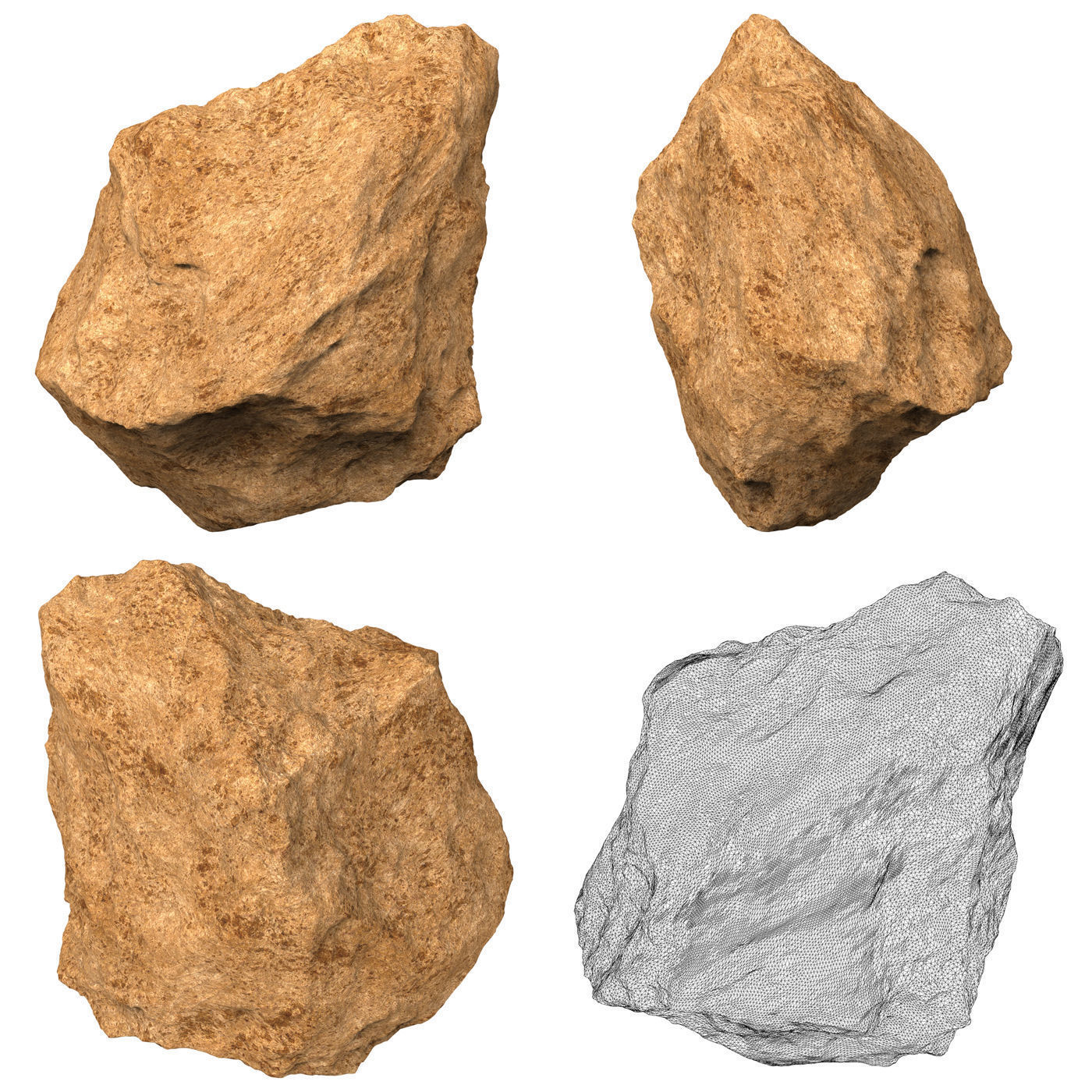 Desert Rock Collection 3D model_4