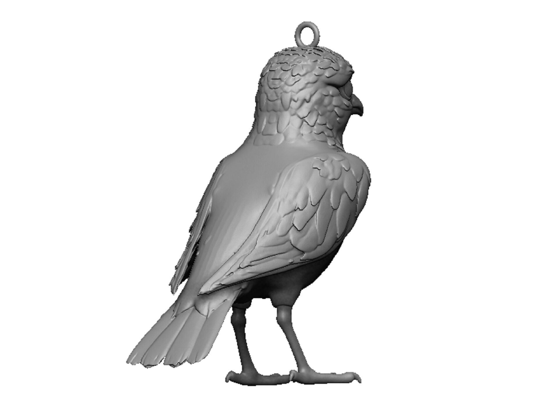 bird pendant 3D print model_3