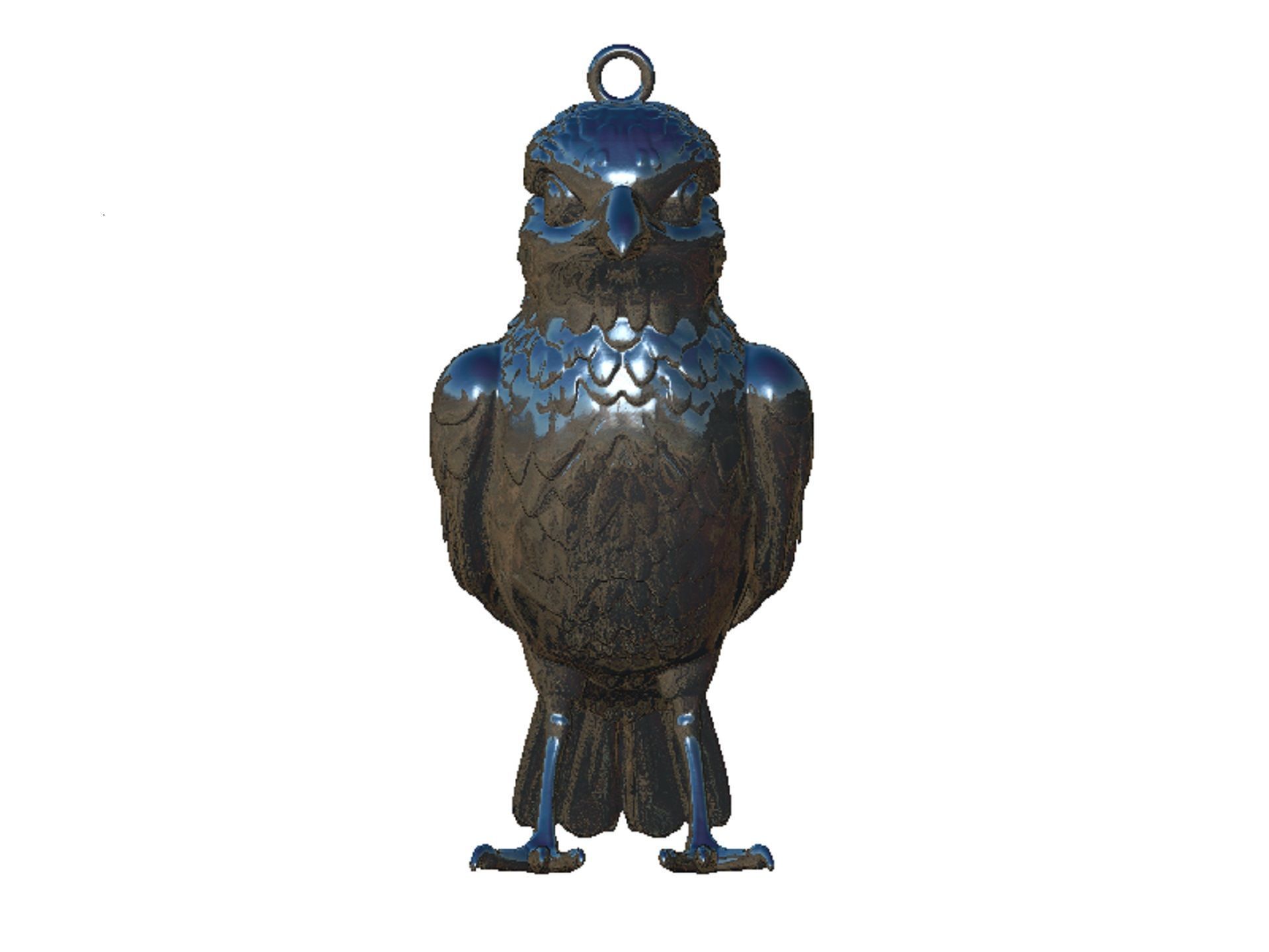 bird pendant 3D print model_7