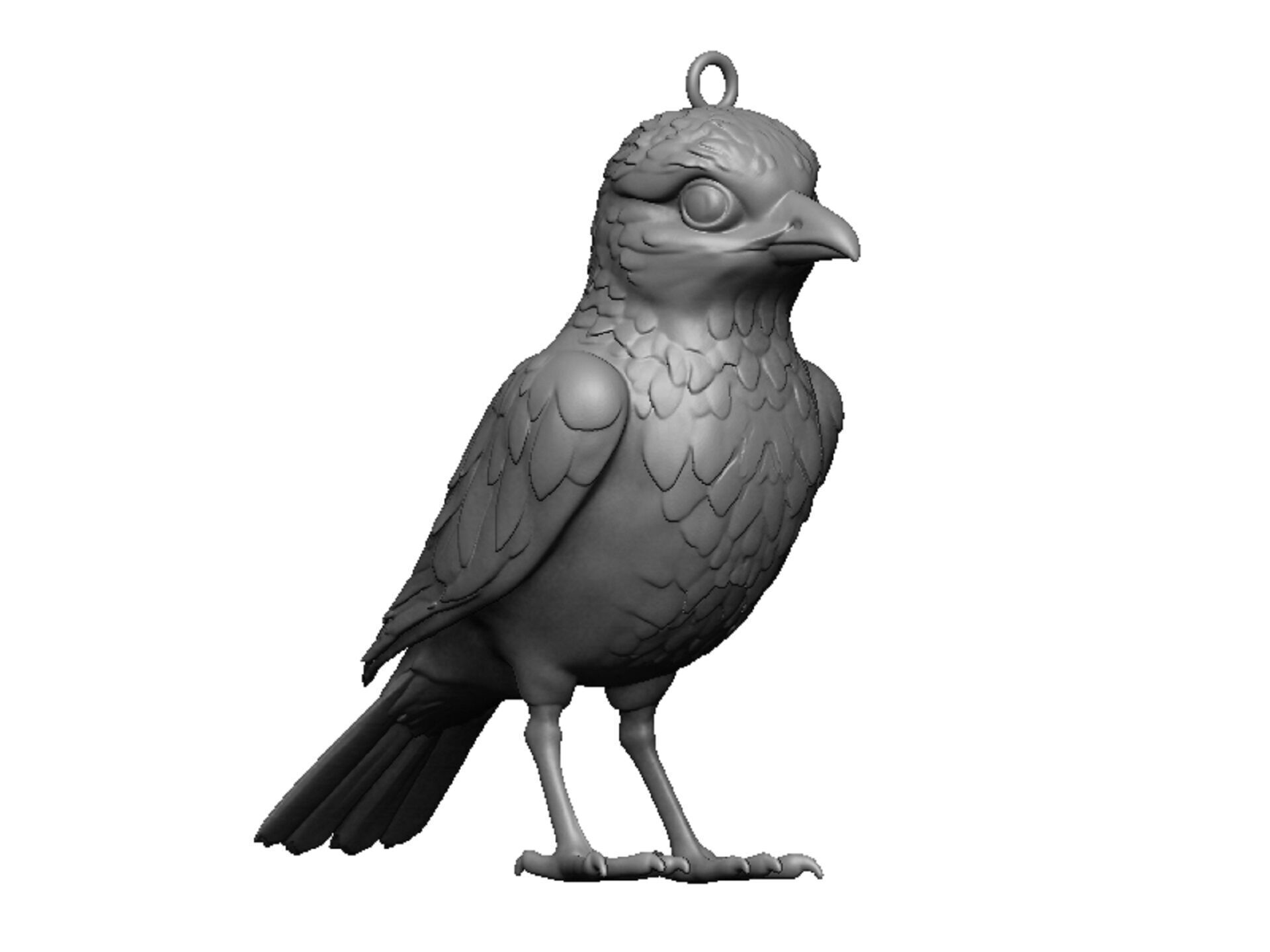 bird pendant 3D print model_1