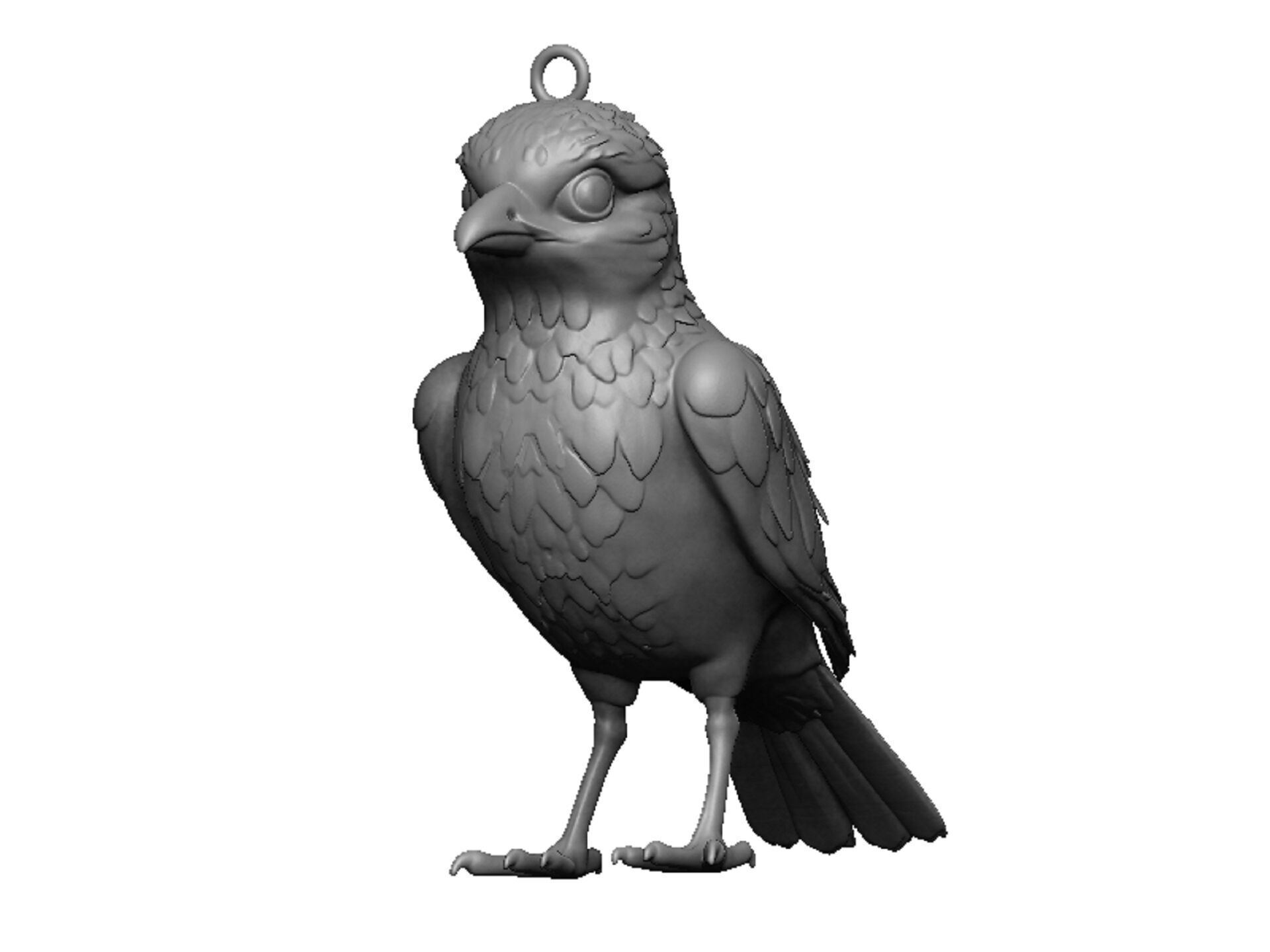 bird pendant 3D print model_6