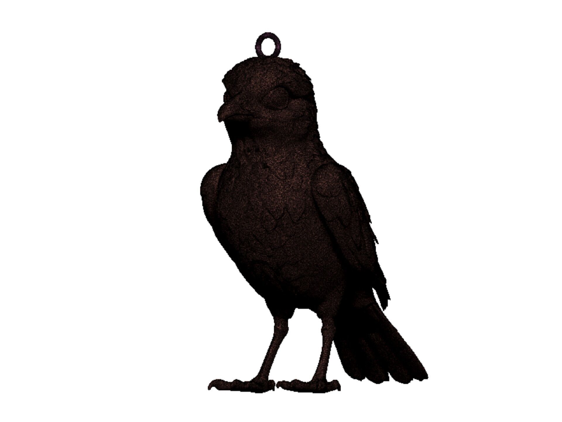 bird pendant 3D print model_11