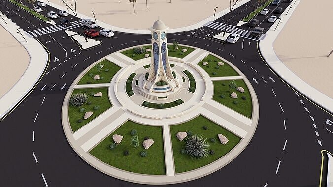 Sultan Qaboos University Clock Tower 3D model