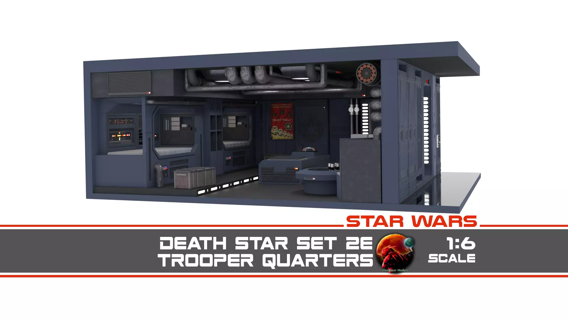 Set 2e - Trooper quarters 1-6 Scale Hottoys 3D print model_0