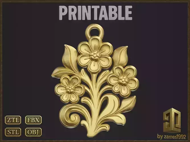 Flower Slavic Pendant 