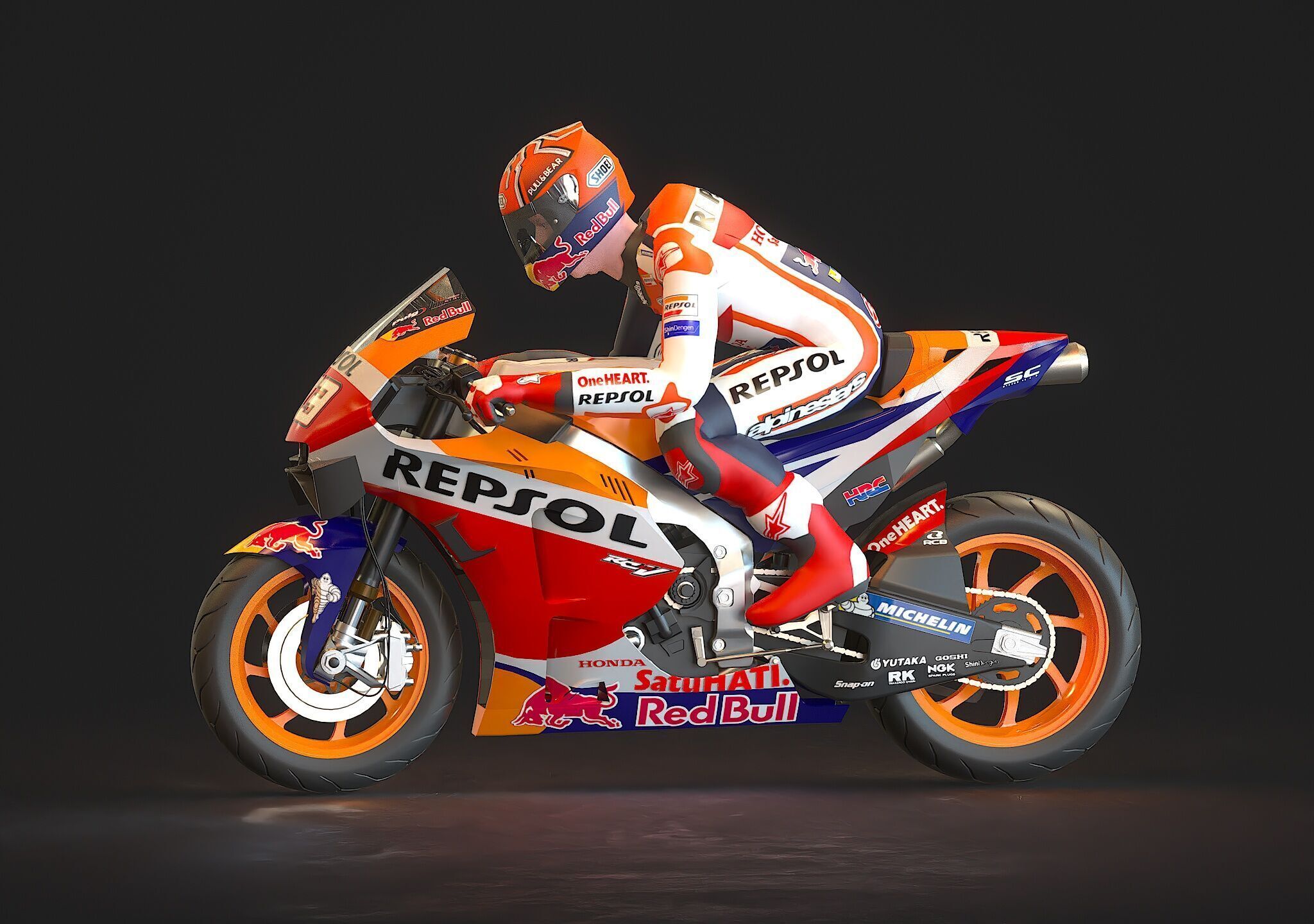 Honda HRC Motogp 2021 3D model_3