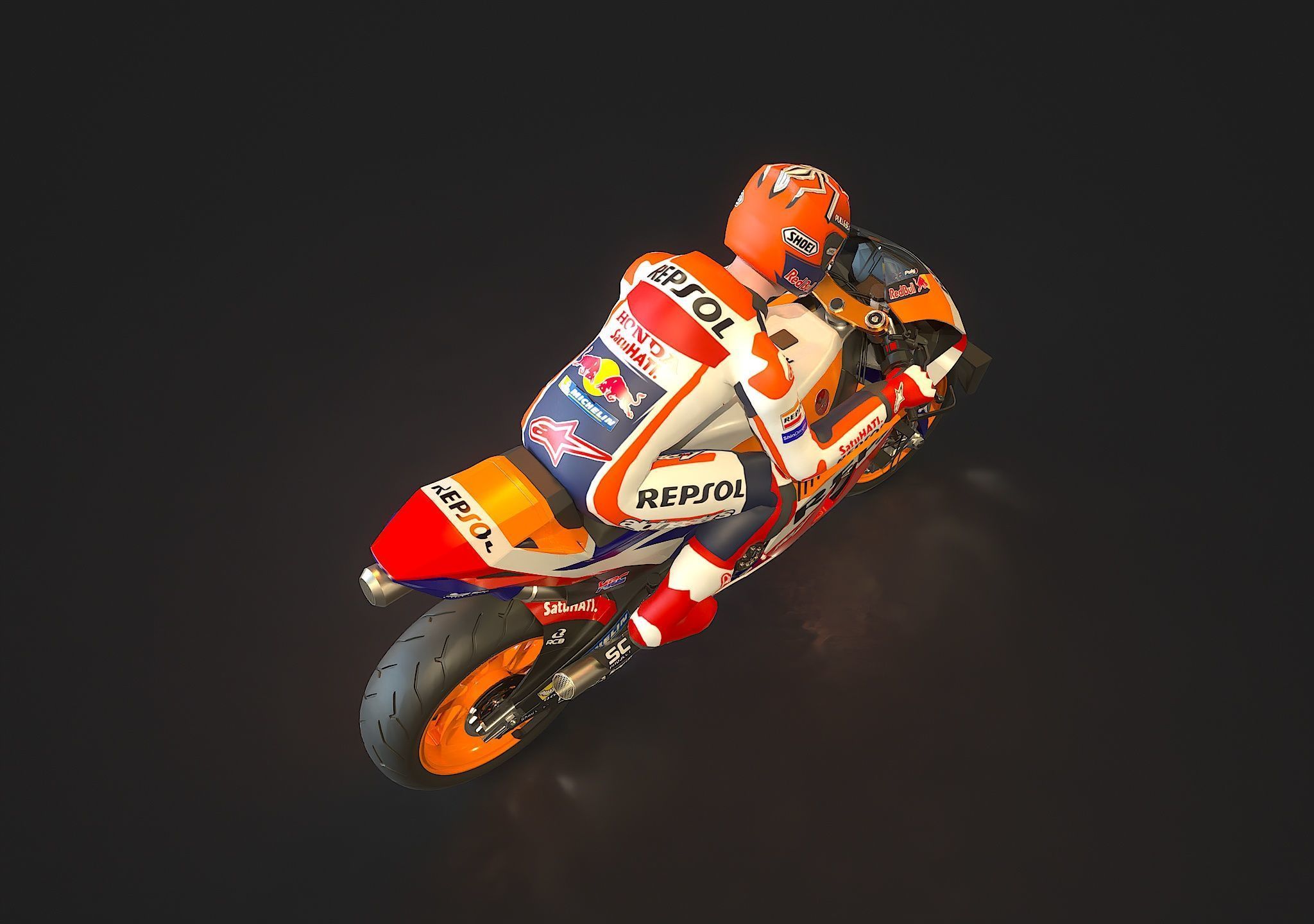 Honda HRC Motogp 2021 3D model_4