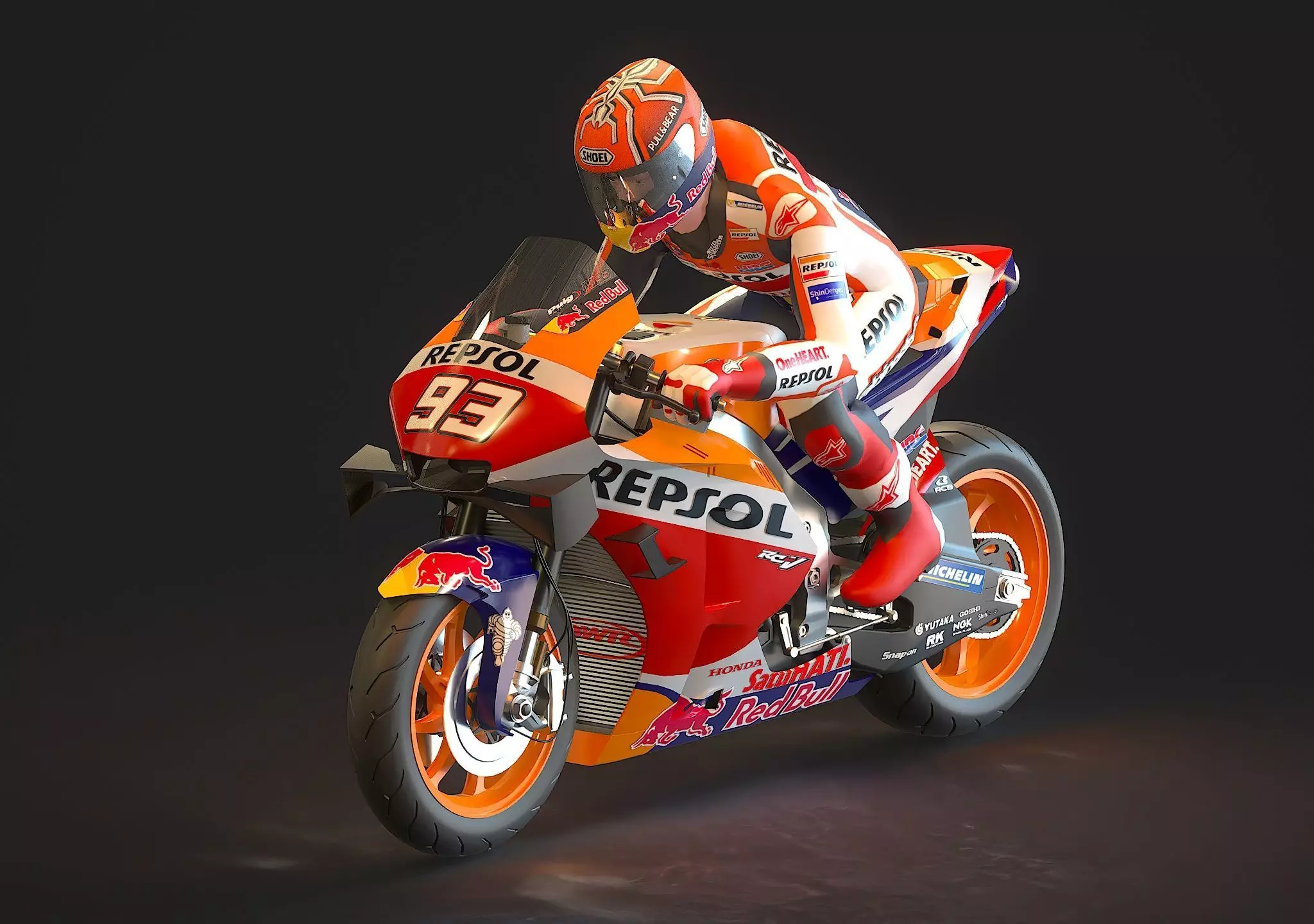 Honda HRC Motogp 2021 3D model_0