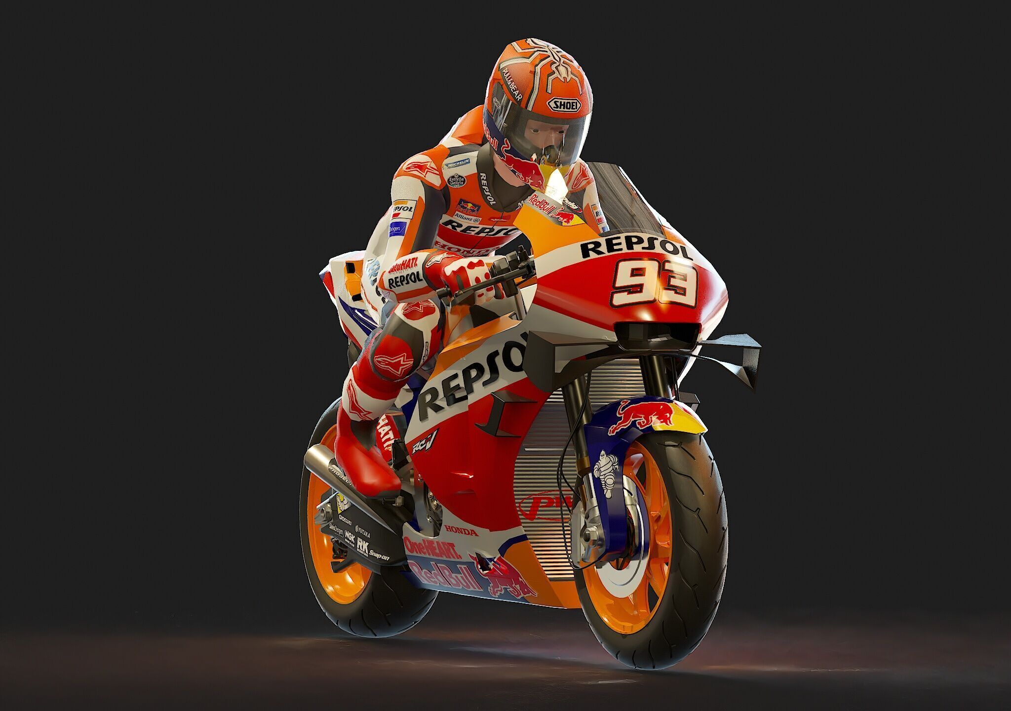 Honda HRC Motogp 2021 3D model_8