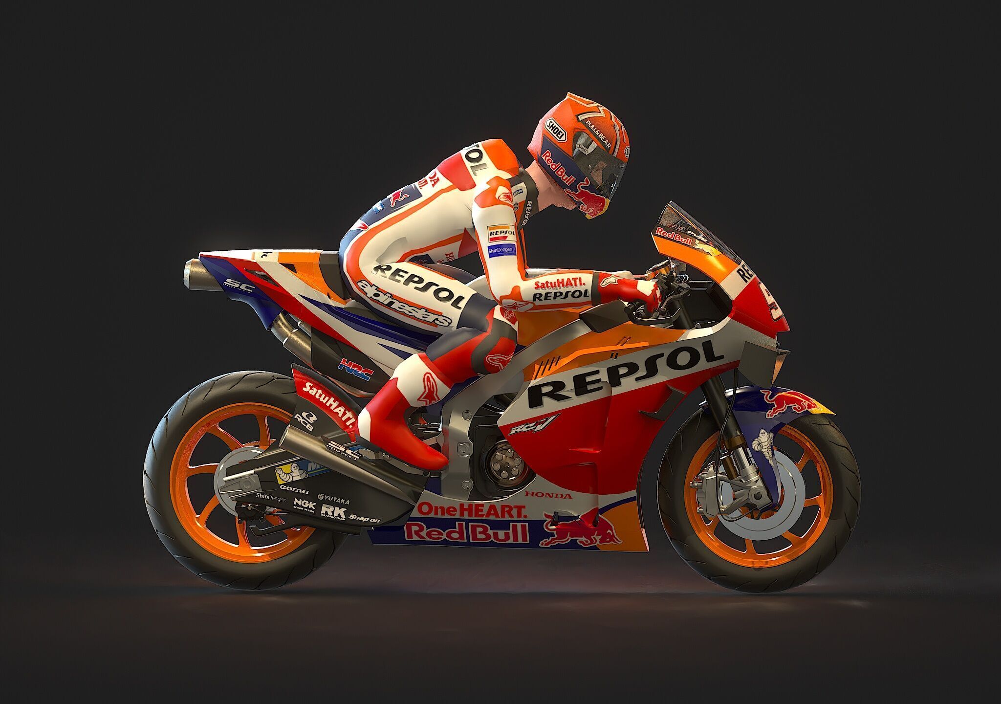 Honda HRC Motogp 2021 3D model_5