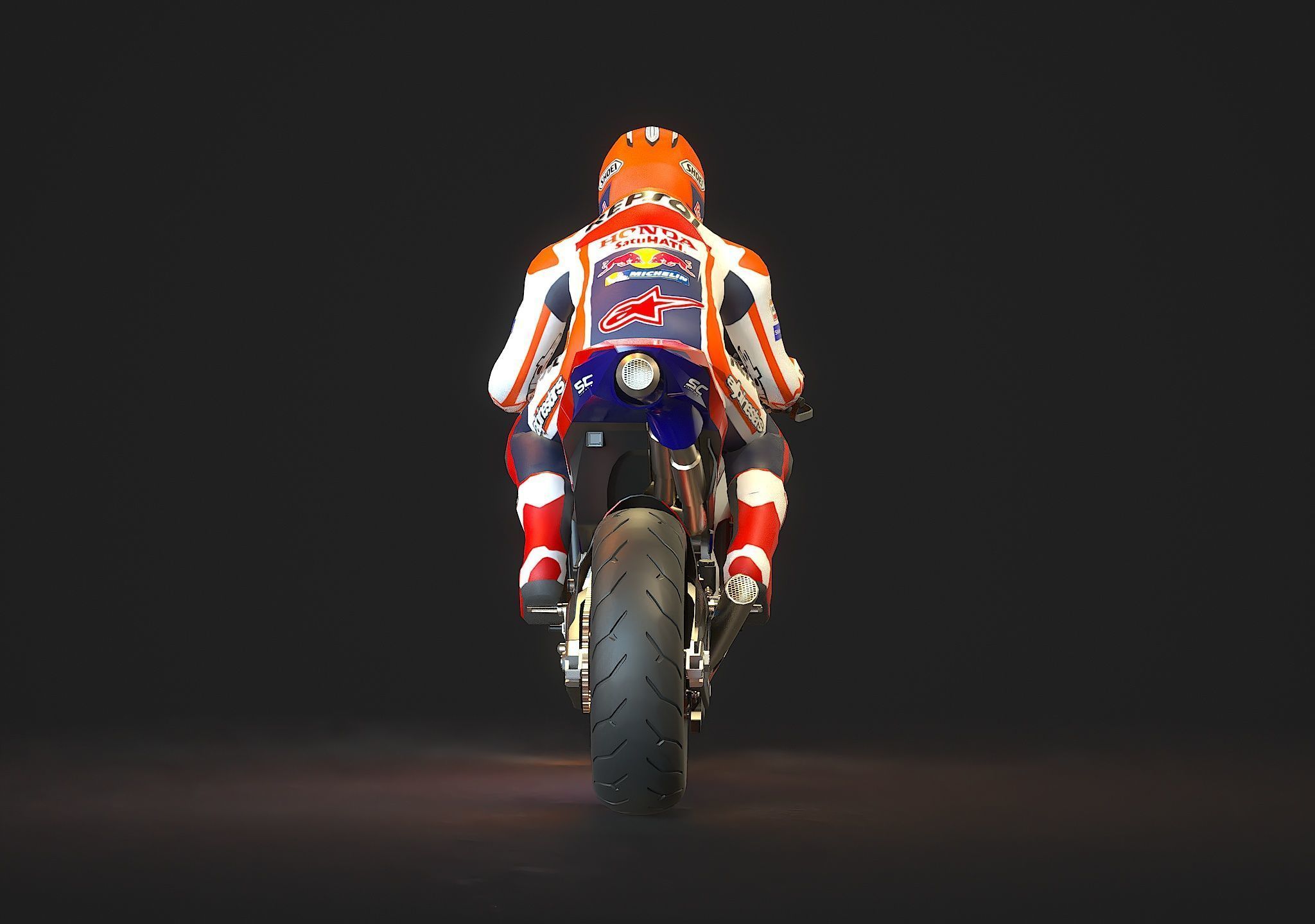 Honda HRC Motogp 2021 3D model_7