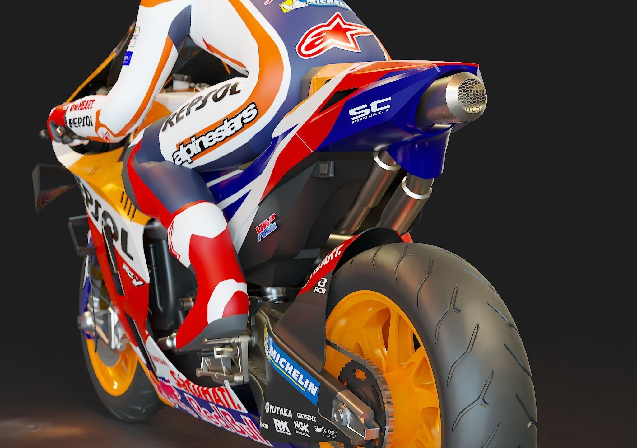 Honda HRC Motogp 2021 3D model_11