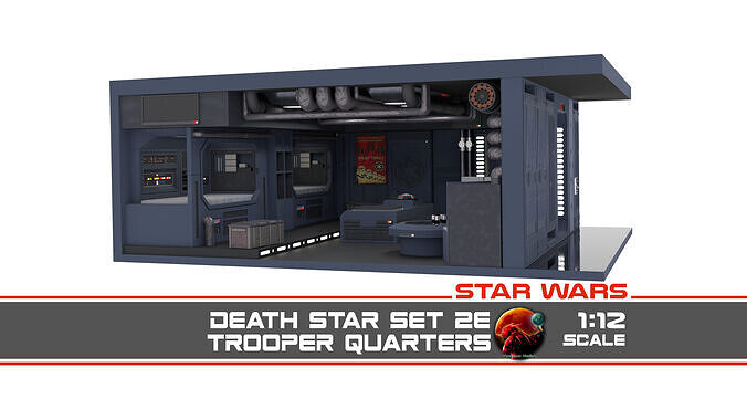 Set 2e - Trooper quarters 1-12 Scale Blackseries 3D print model