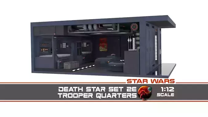Set 2e - Trooper quarters 1-12 Scale Blackseries 3D print model