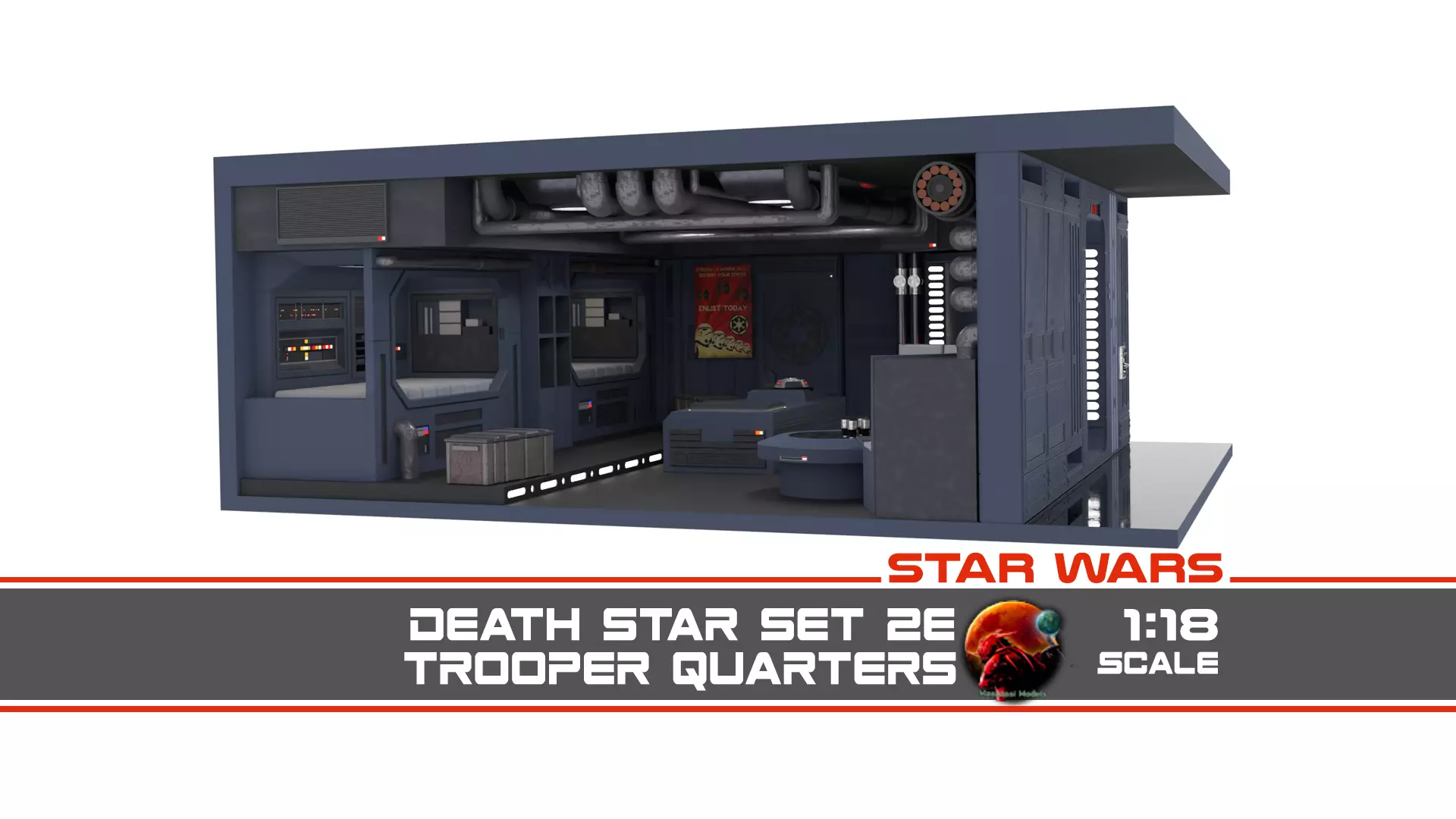 Set 2e - Trooper quarters 1-18 Scale Kenner Hasbro 3D print model