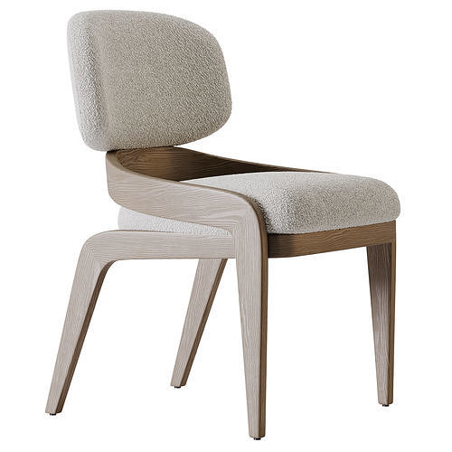 Scandinavian dining chair Low-poly 3D model