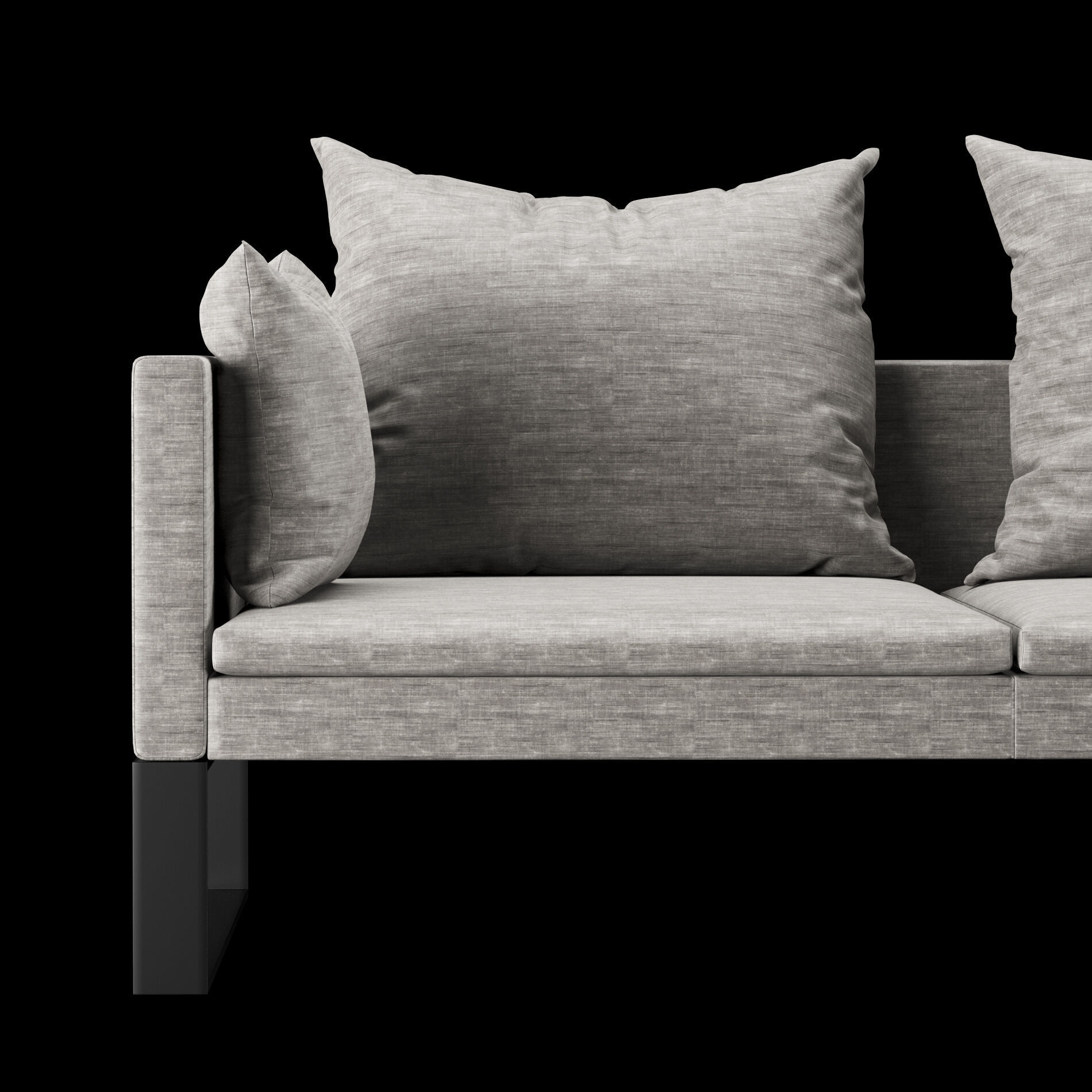 Modern sofa 2 seat with pillow 3D model_7