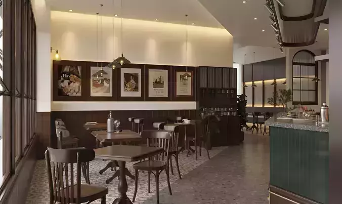  restaurant  cafe  Interior scene 