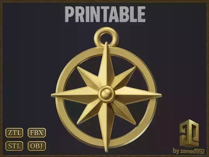 Nautical Compass Pendant