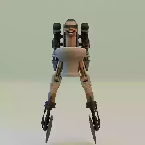 flying dual buzzsaw skibidi 3D model
