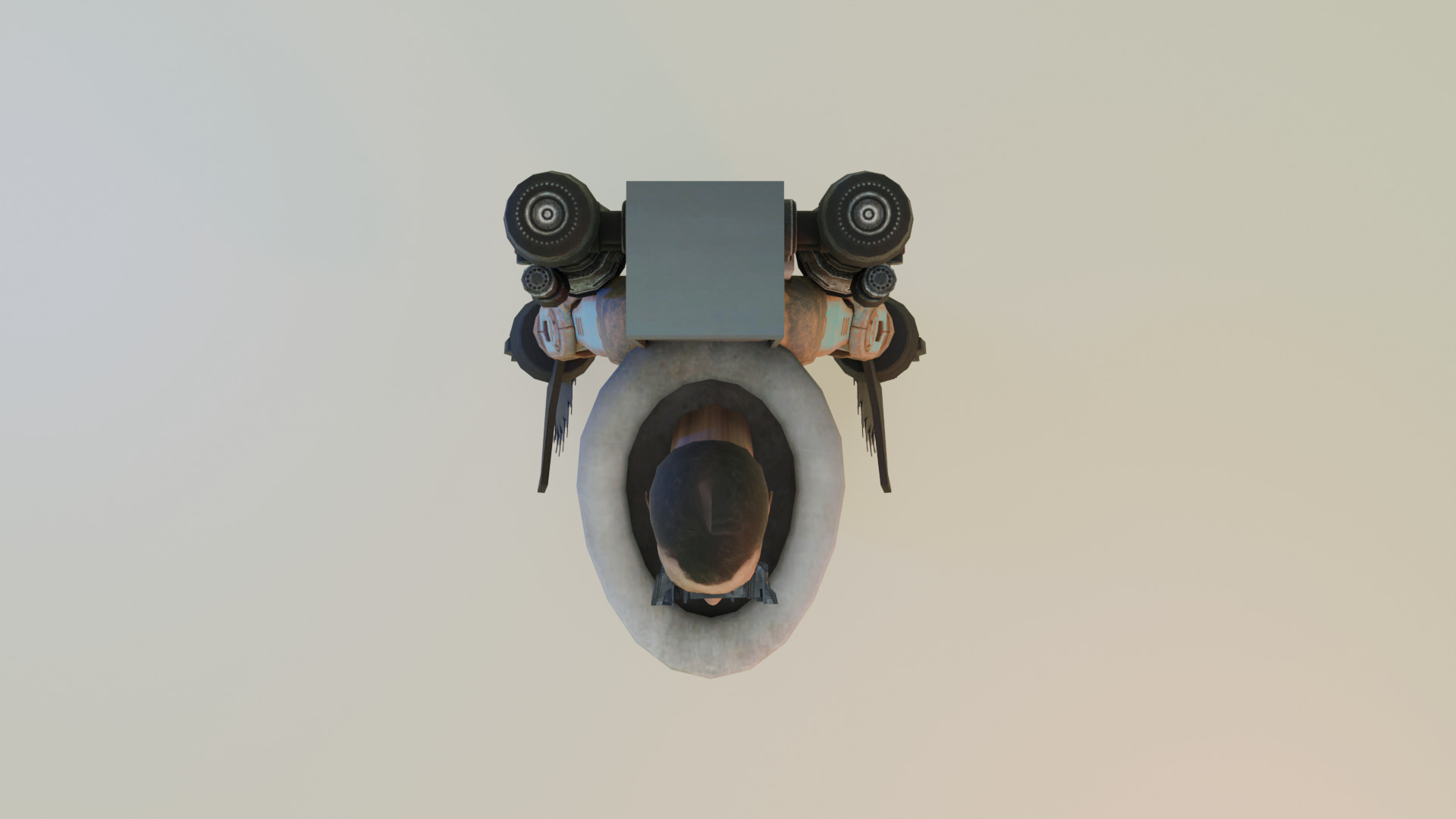 flying dual buzzsaw skibidi 3D model_5