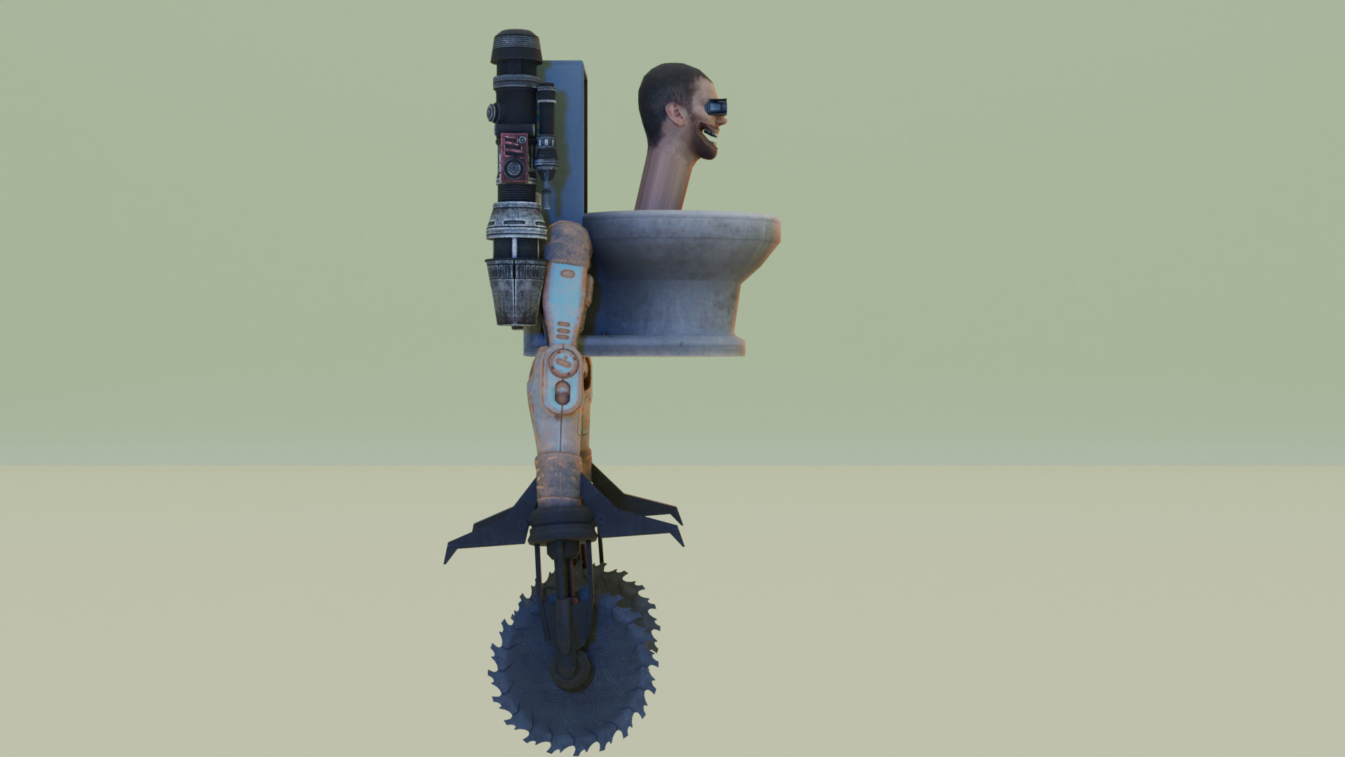 flying dual buzzsaw skibidi 3D model_4