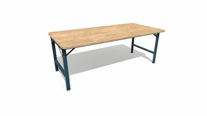 Workbench Low-poly PBR Free low-poly 3D model