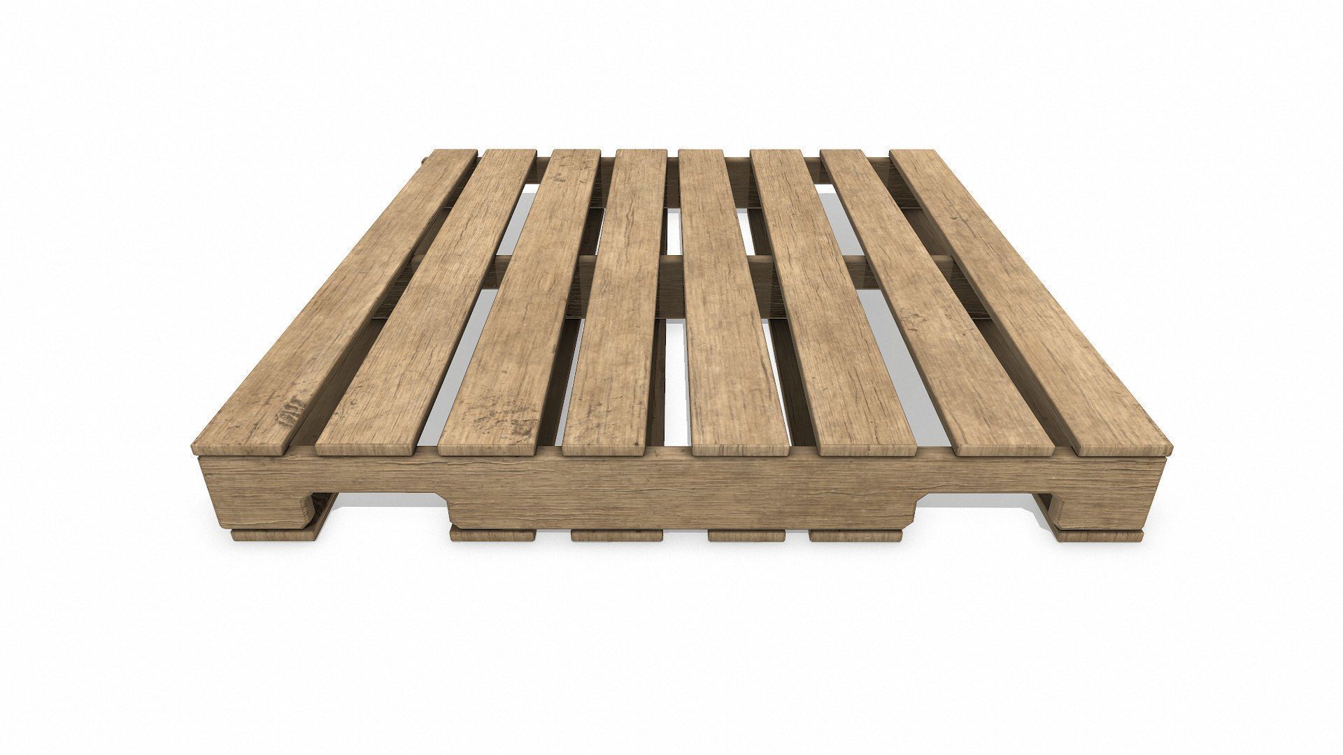 Wooden Pallet Low-poly PBR Free low-poly 3D model_2