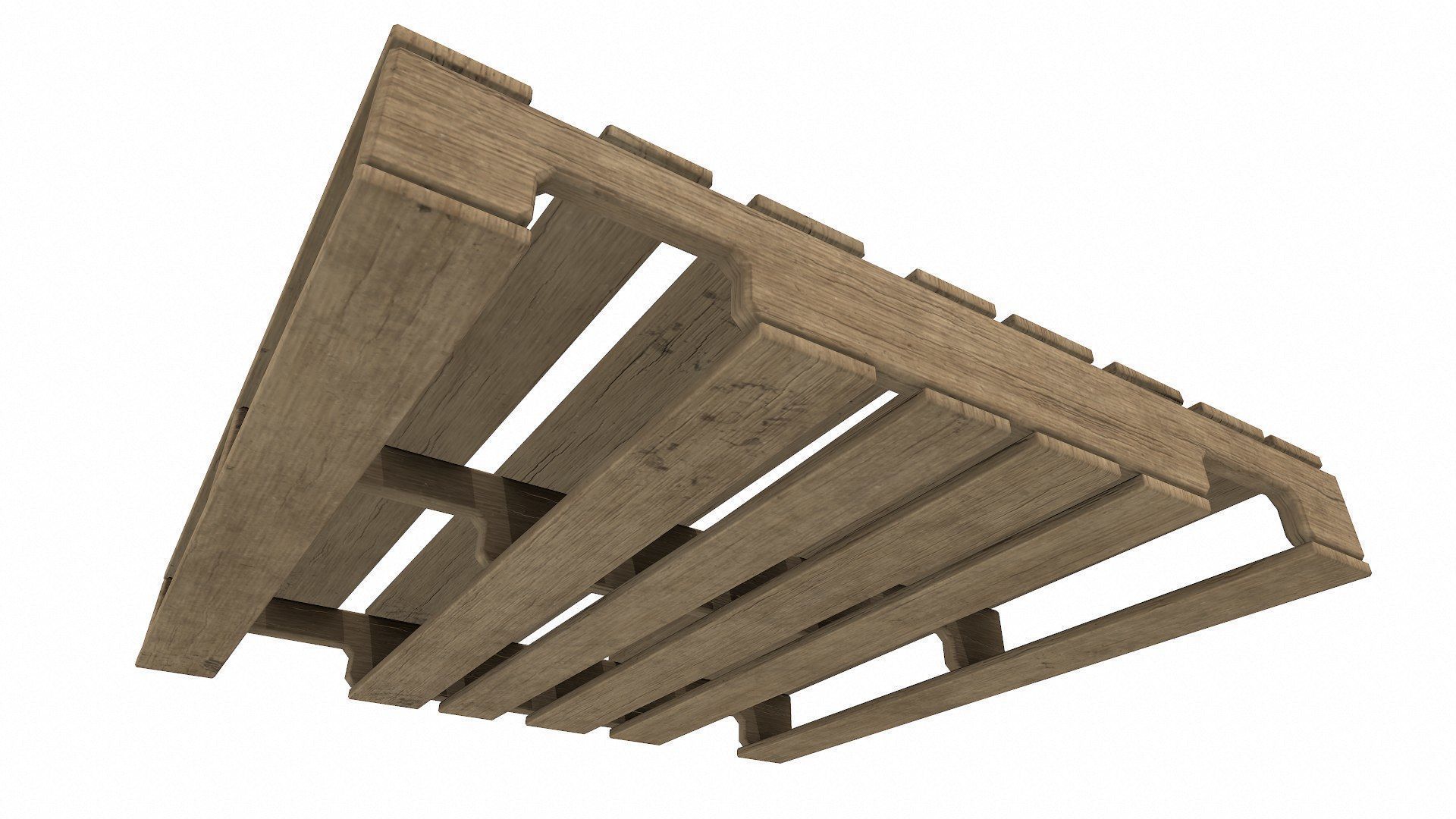 Wooden Pallet Low-poly PBR Free low-poly 3D model_6