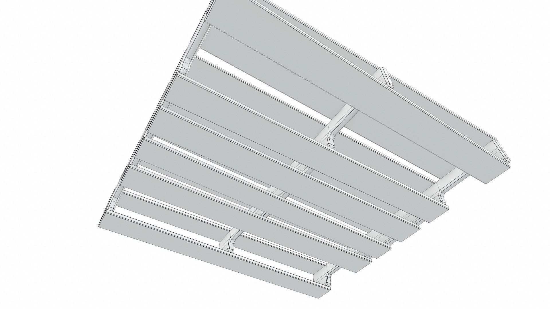 Wooden Pallet Low-poly PBR Free low-poly 3D model_10