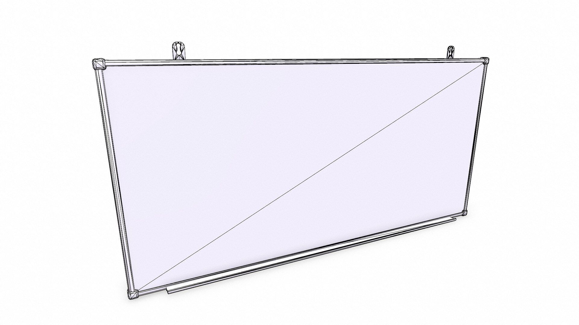 Whiteboard Low-poly PBR Free low-poly 3D model_11