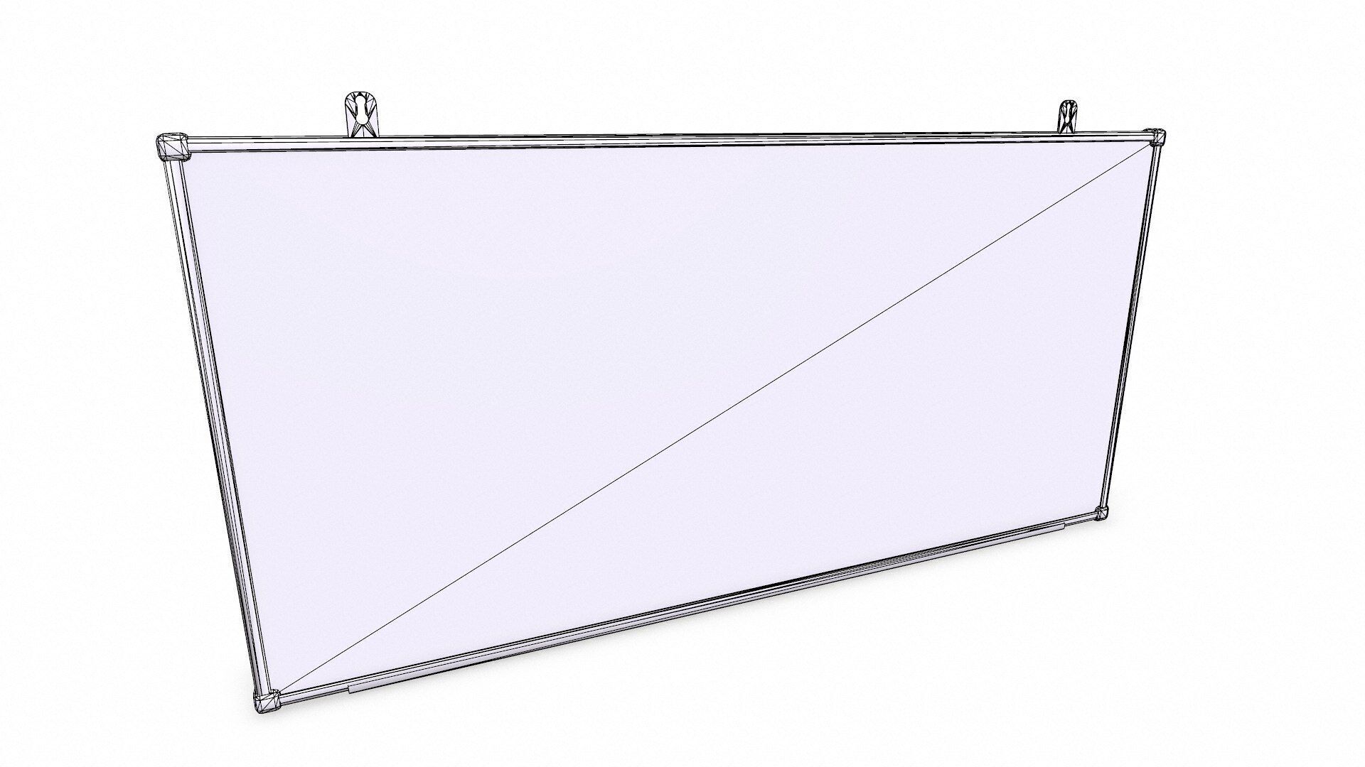 Whiteboard Low-poly PBR Free low-poly 3D model_12