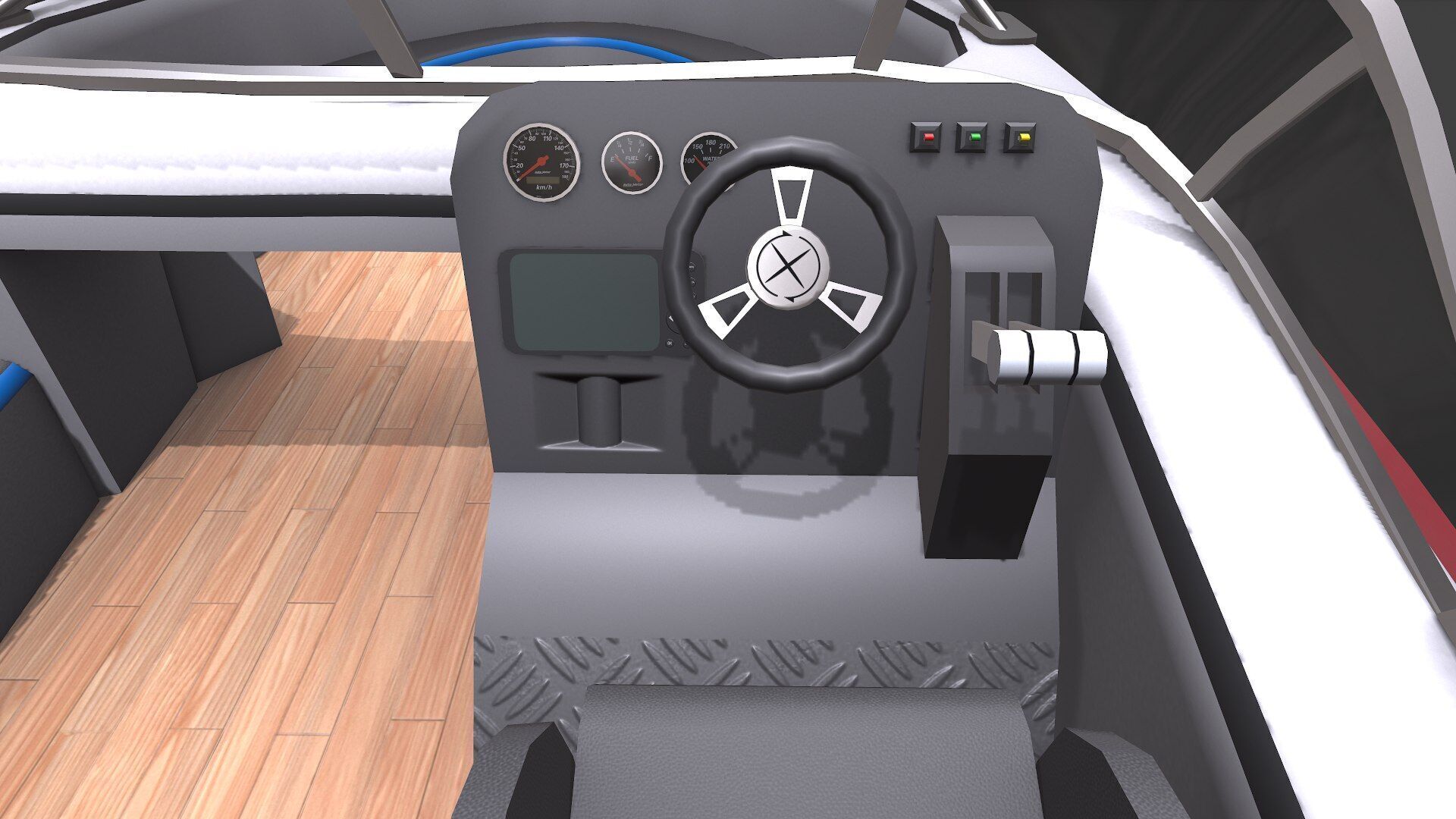 Speedboat Low-poly PBR Low-poly 3D model_14