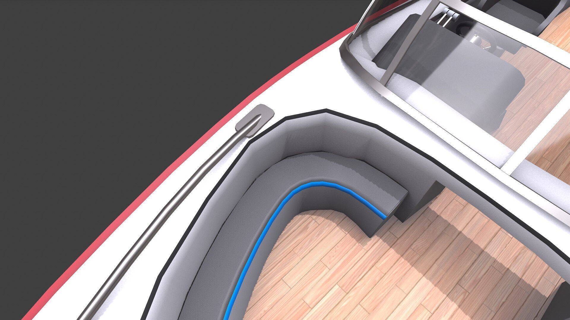 Speedboat Low-poly PBR Low-poly 3D model_17