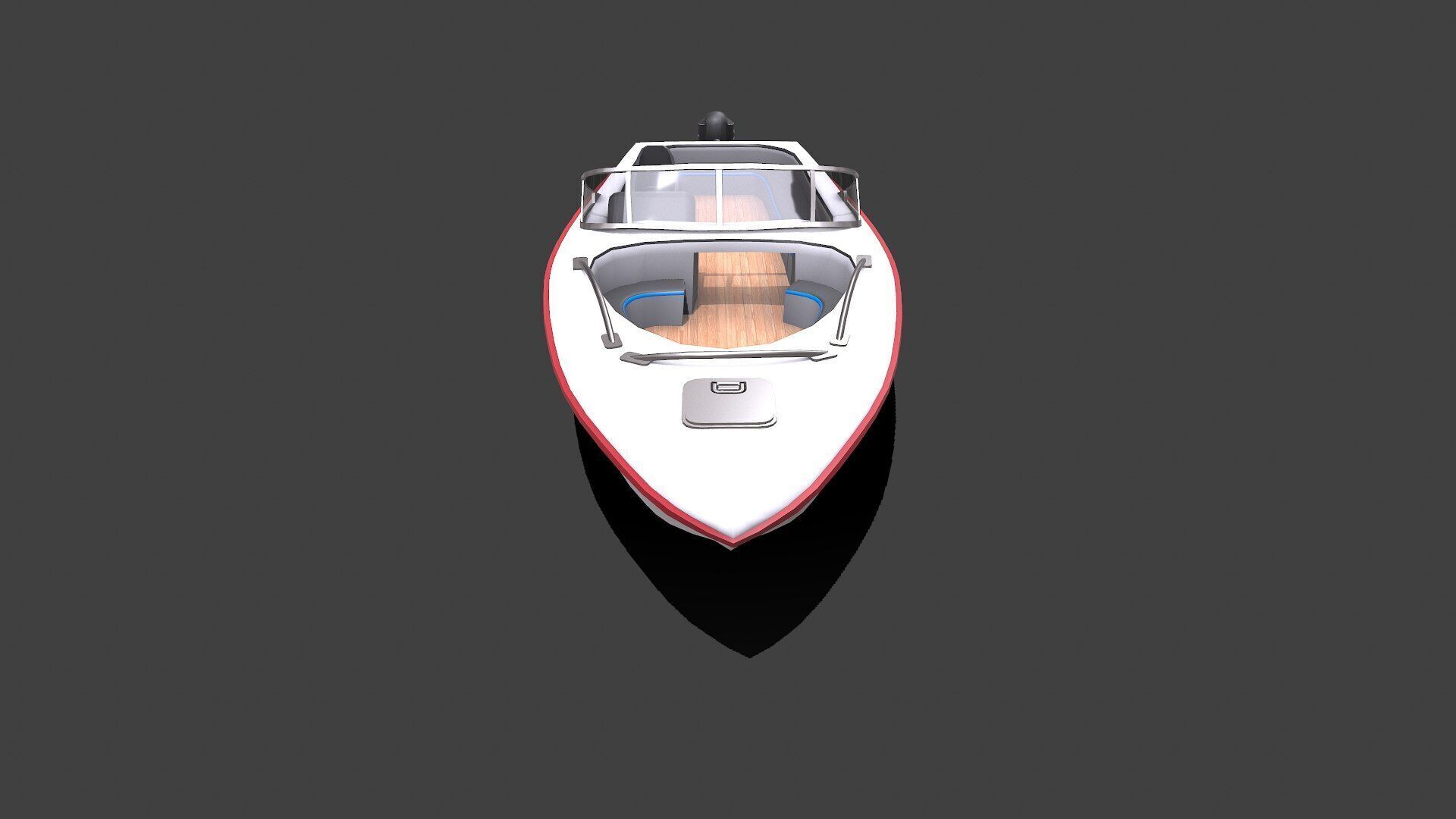 Speedboat Low-poly PBR Low-poly 3D model_12